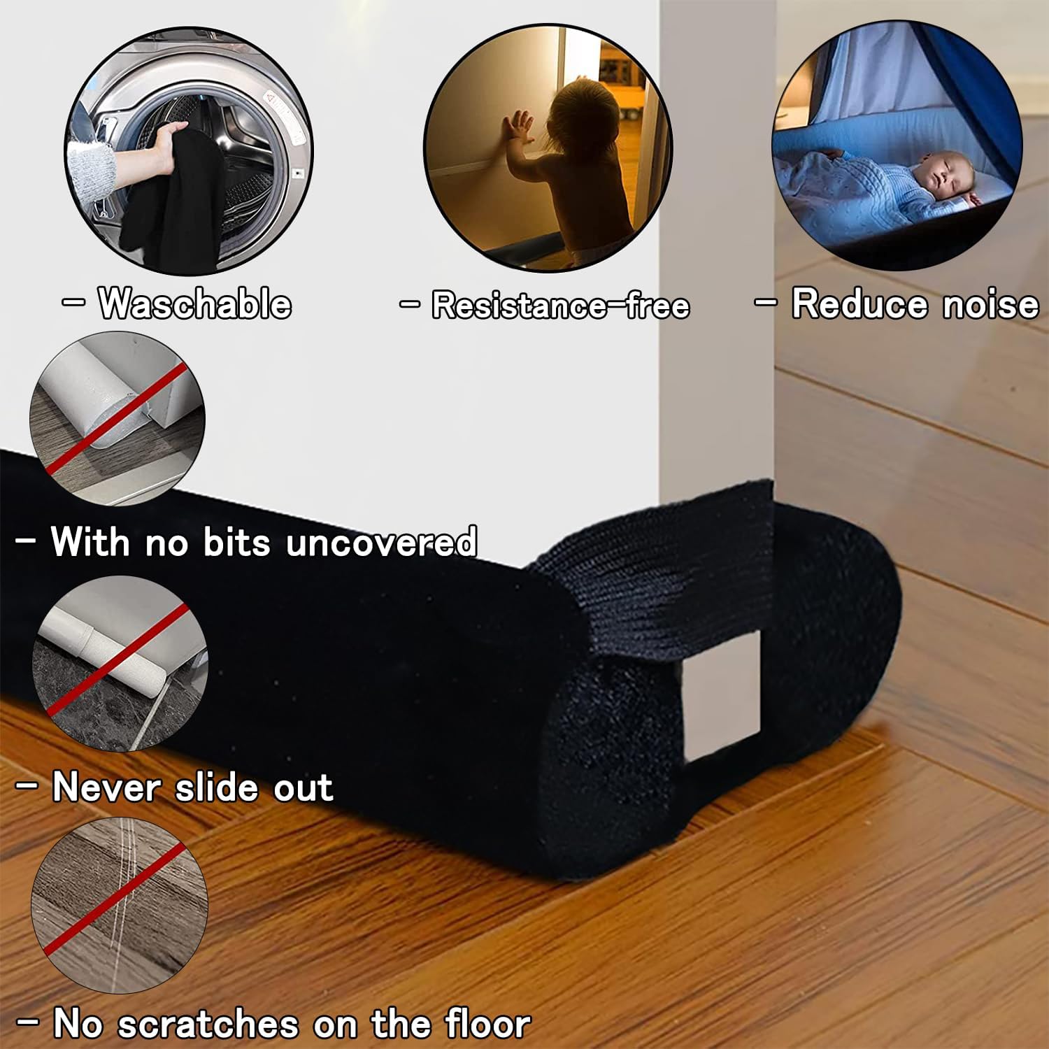 BKSAI Door Draft Stopper for Bottom of Door