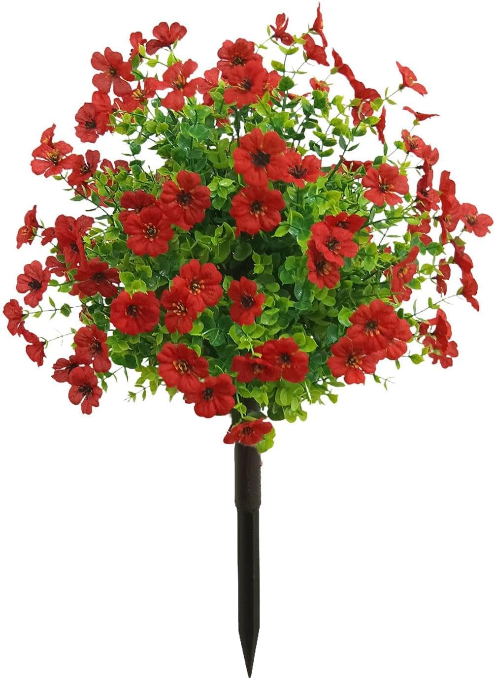 Artificial Flower Garden Stake Faux Greenery 24 with Ground Spikes