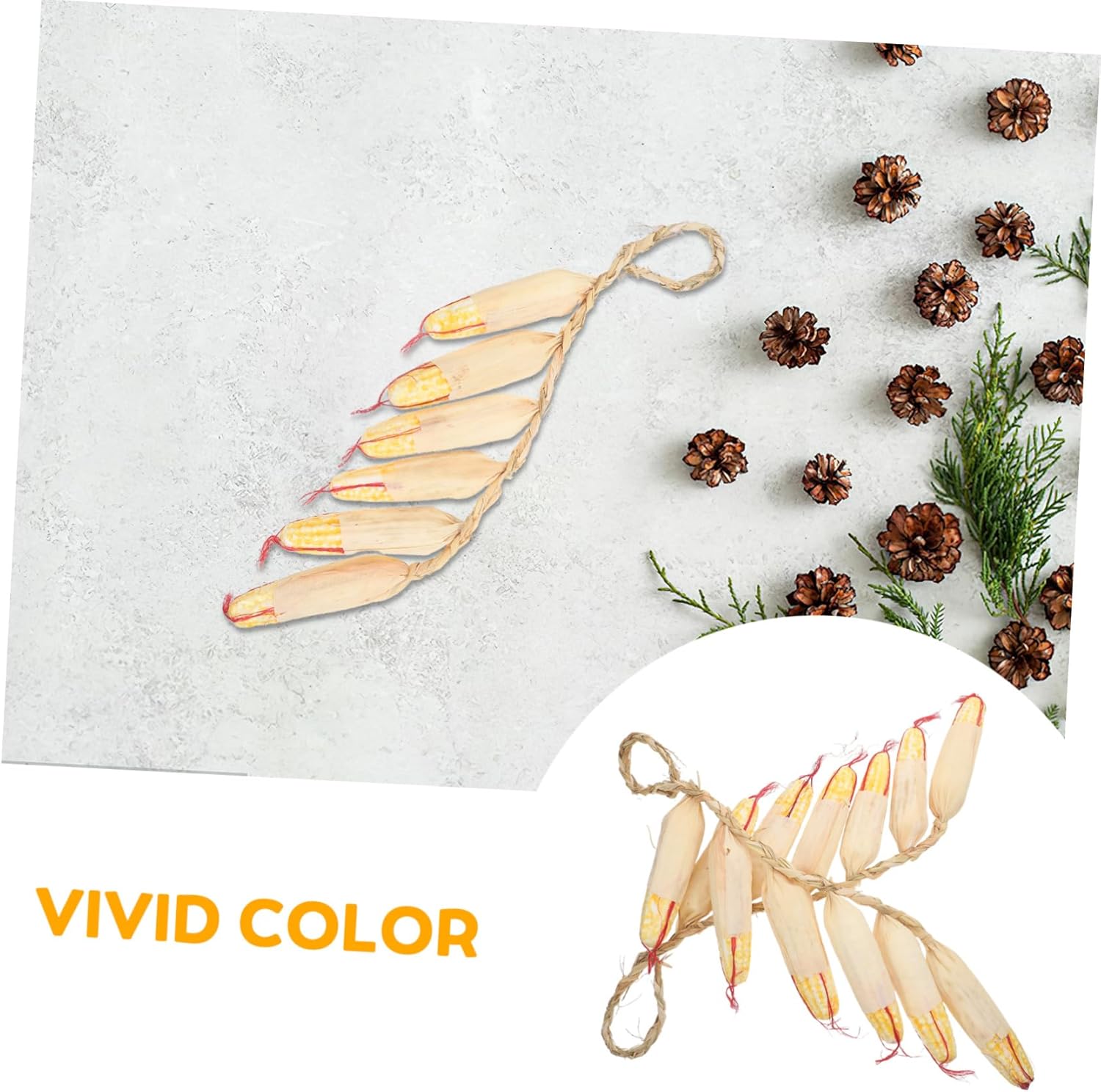 2Pcs Realistic Vegetable Corn Hanging Decor for Home and Kitchen