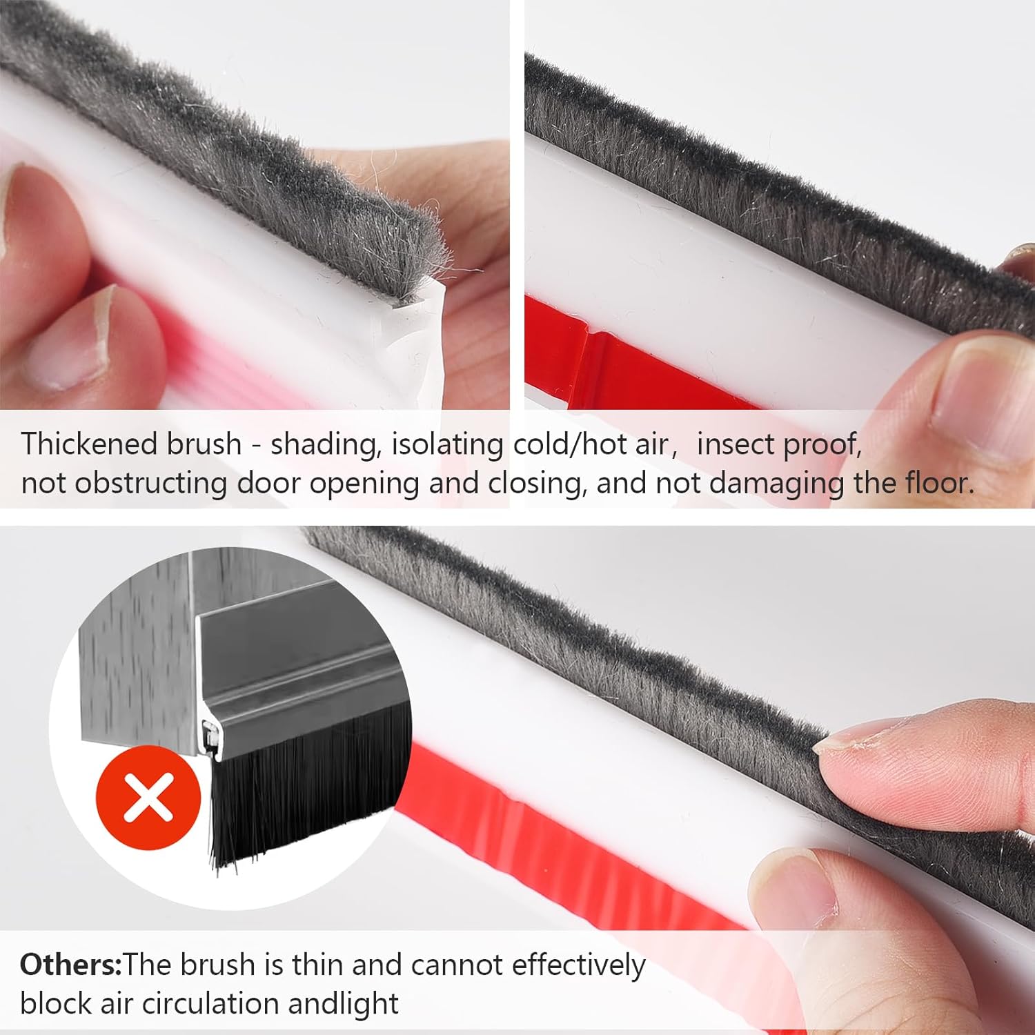 39 Inch Door Sweep with Strong Adhesive and Brush