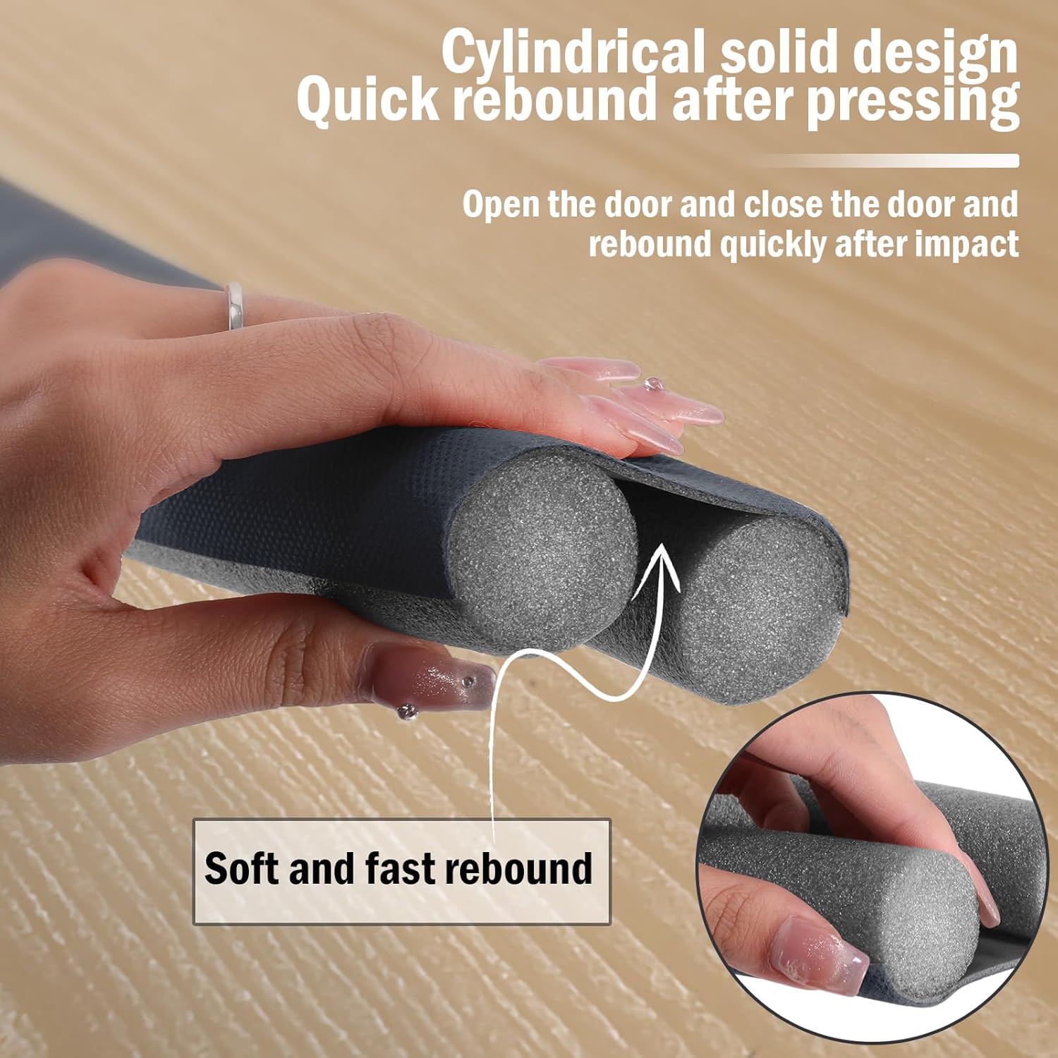 Under Door Draft Blocker 36 Inch Black Door Seal