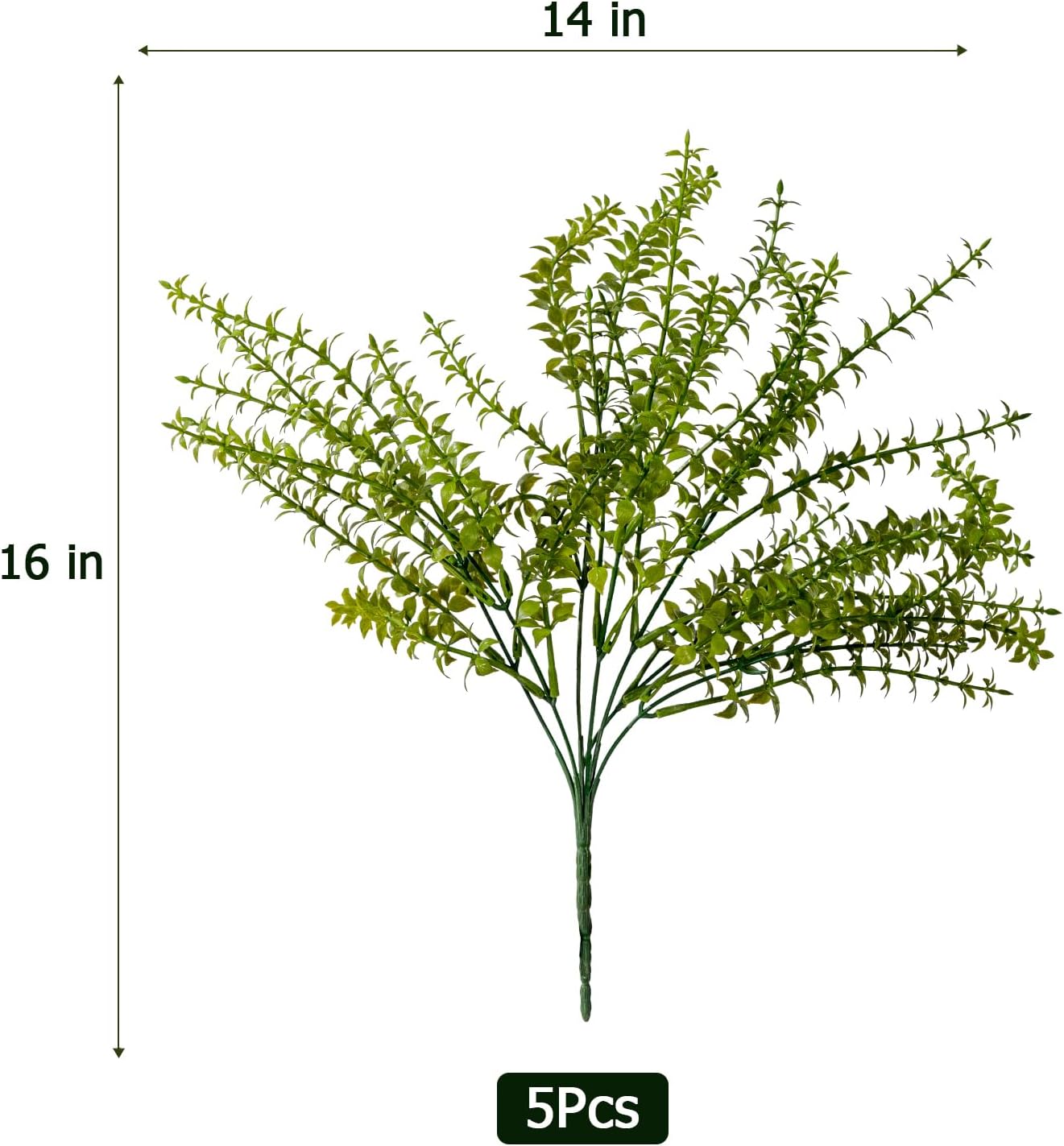 5PCS Artificial Boxwood Greenery Faux Plants for Garden Farmhouse Decor