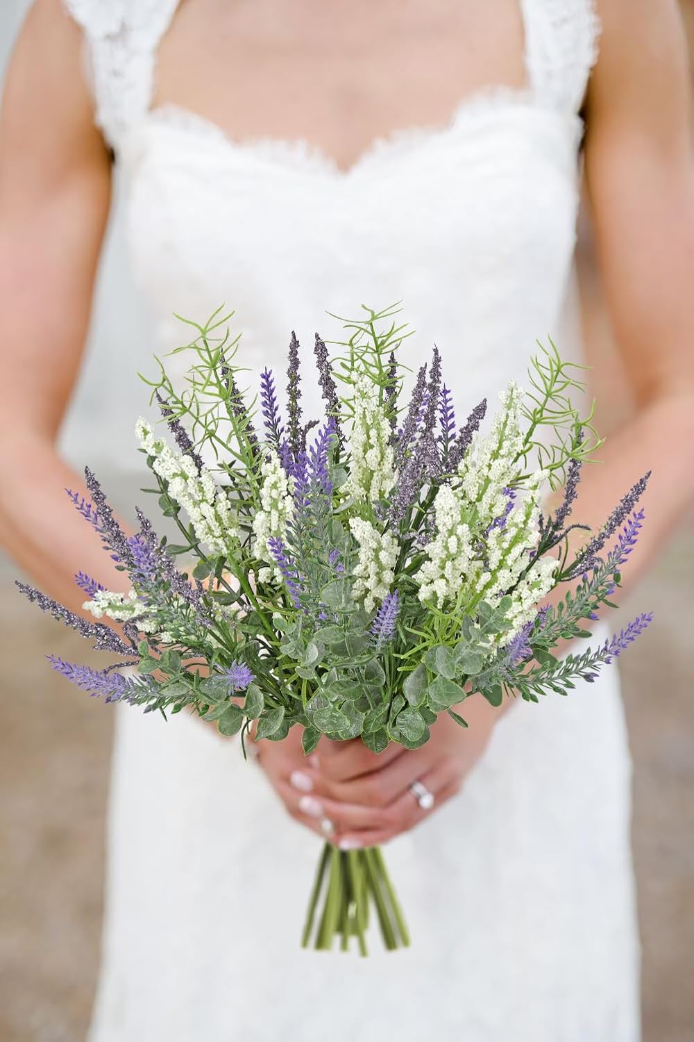 Hollyone 3 Bundle Artificial Lavender Stems Bouquet