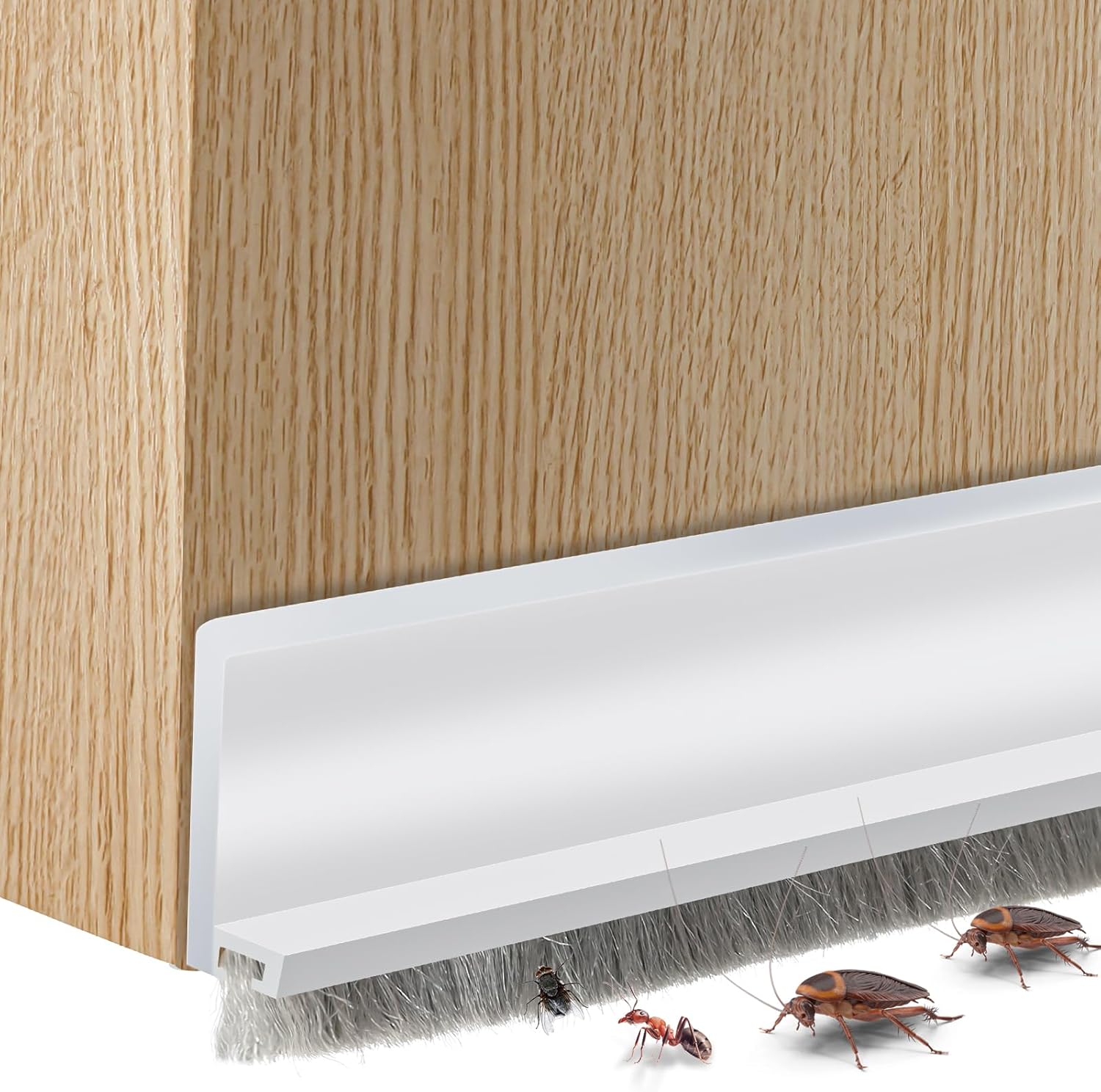 2 Pcs Door Sweep for Bottom of Door with Brush