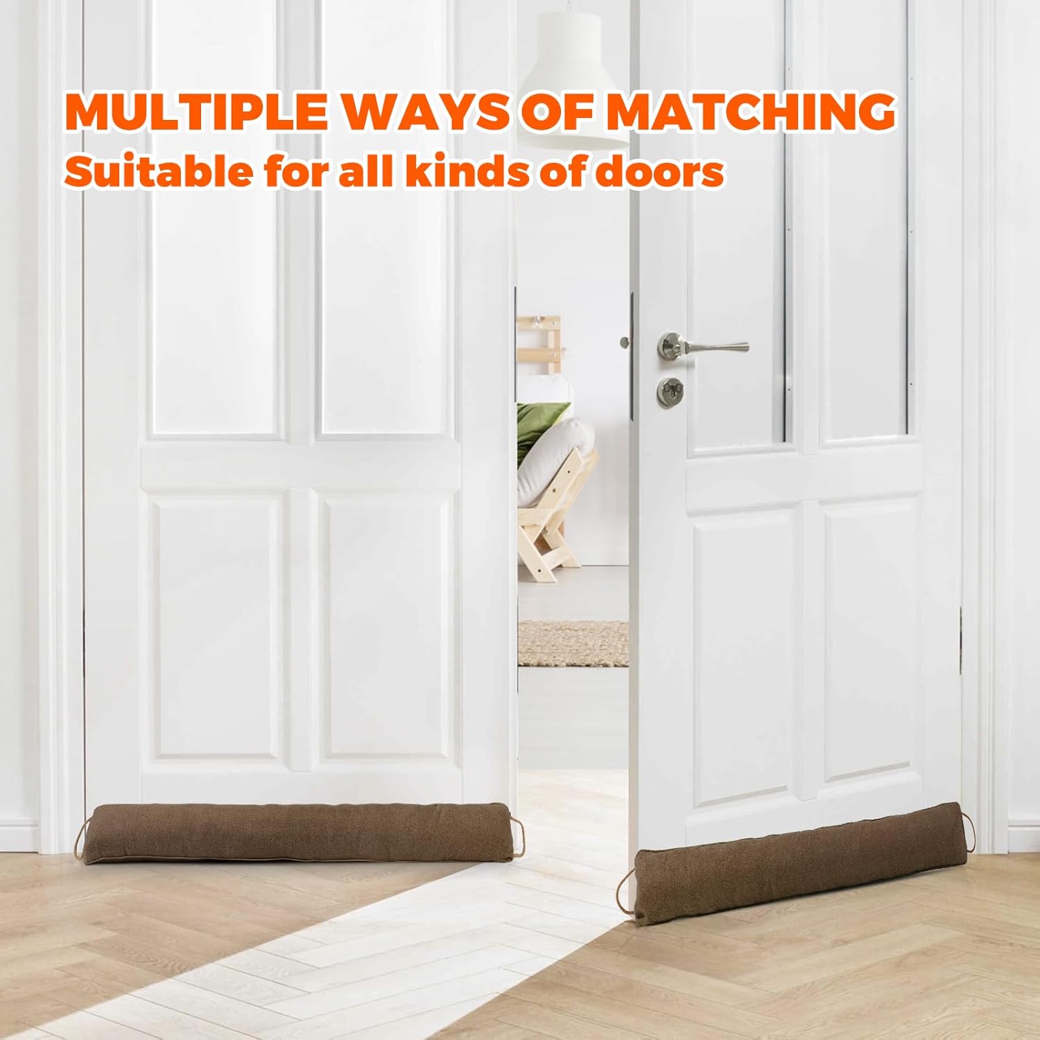 Holikme Weighted Door Draft Stopper Heavy Duty Under Door Seal