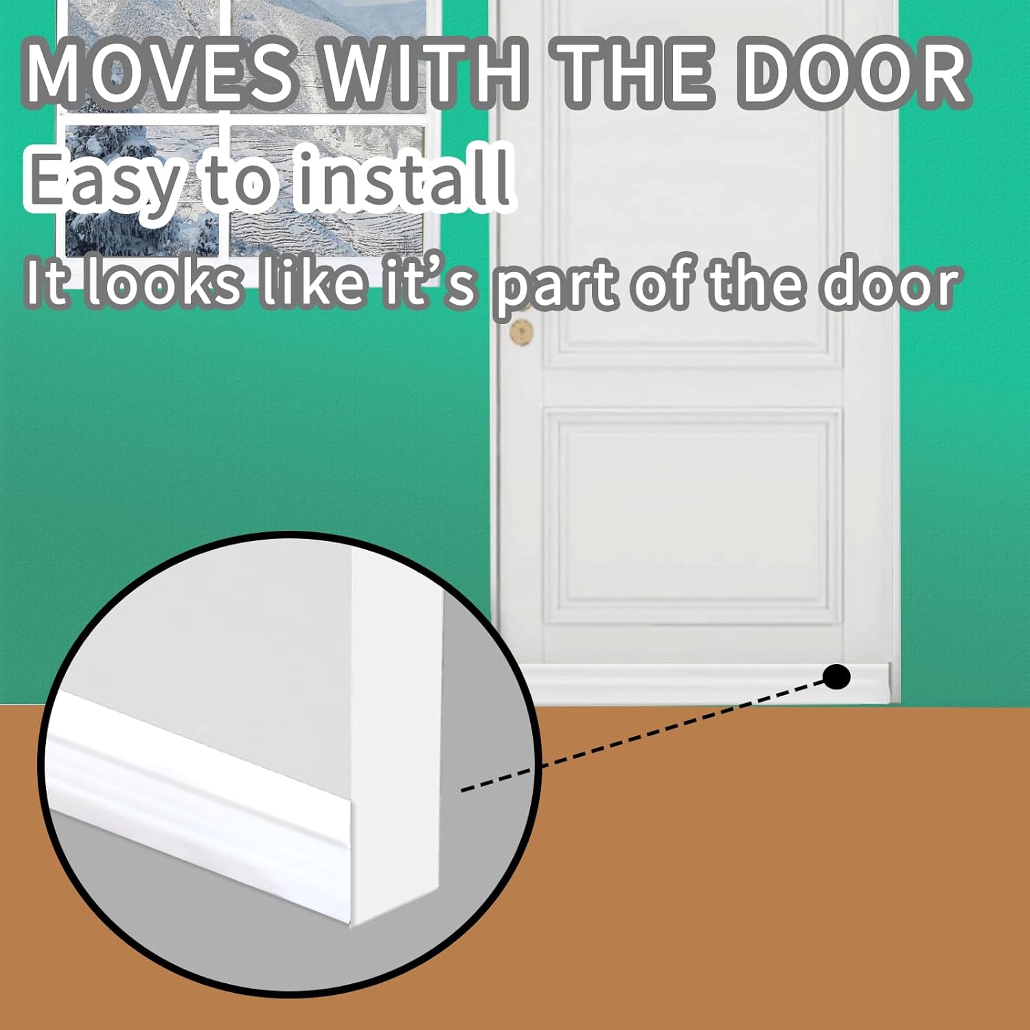 YeaHapiday 2 Pack Door Draft Stopper for Interior and Exterior Doors