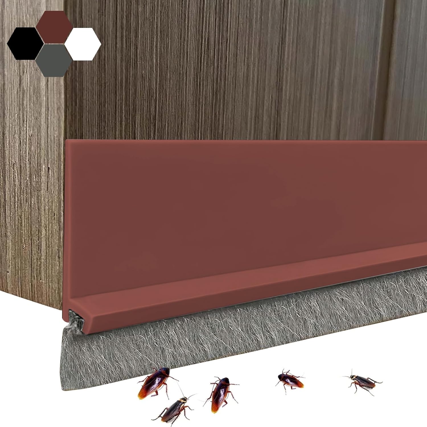 lafo Door Sweep for Bottom of Door Draft Stopper with Brush 39 L 2 W