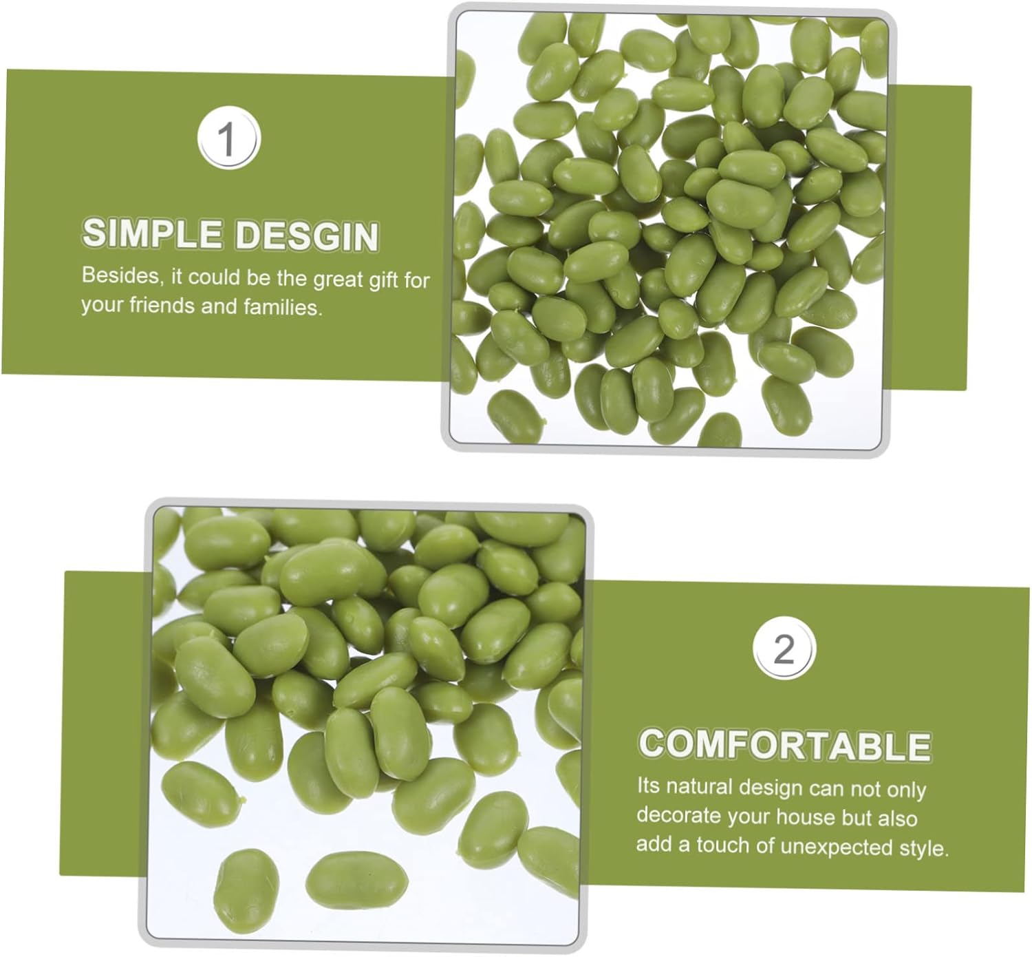 HOMSFOU Artificial Green Bean Decor for Kitchen
