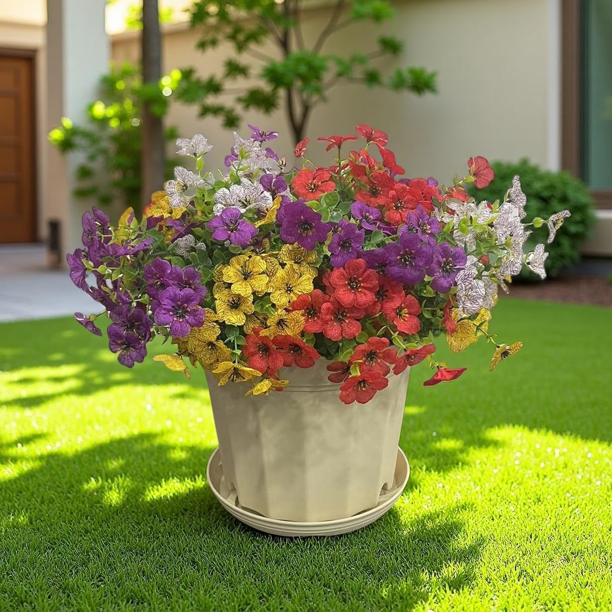 Realistic Artificial Daisy Flowers 16 Bundle Outdoor Decor