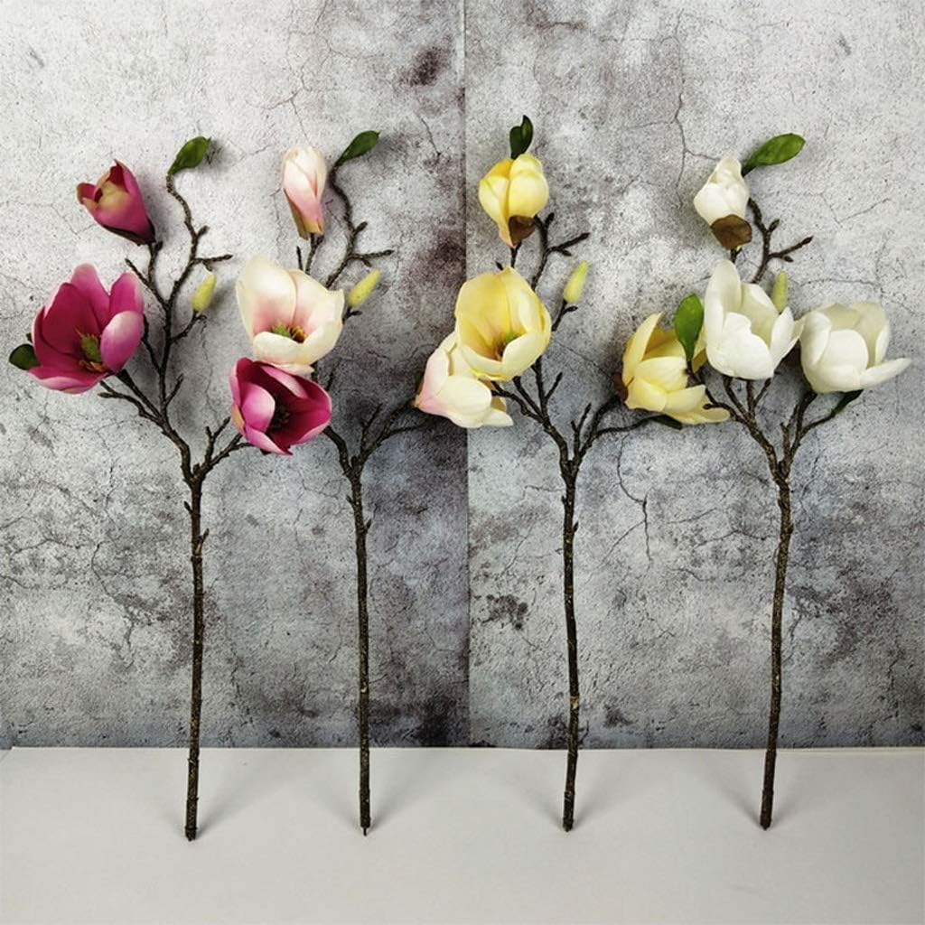 Artificial Flowers 5 Twig Flowers with Stem for Home Decor Wedding Bouquets