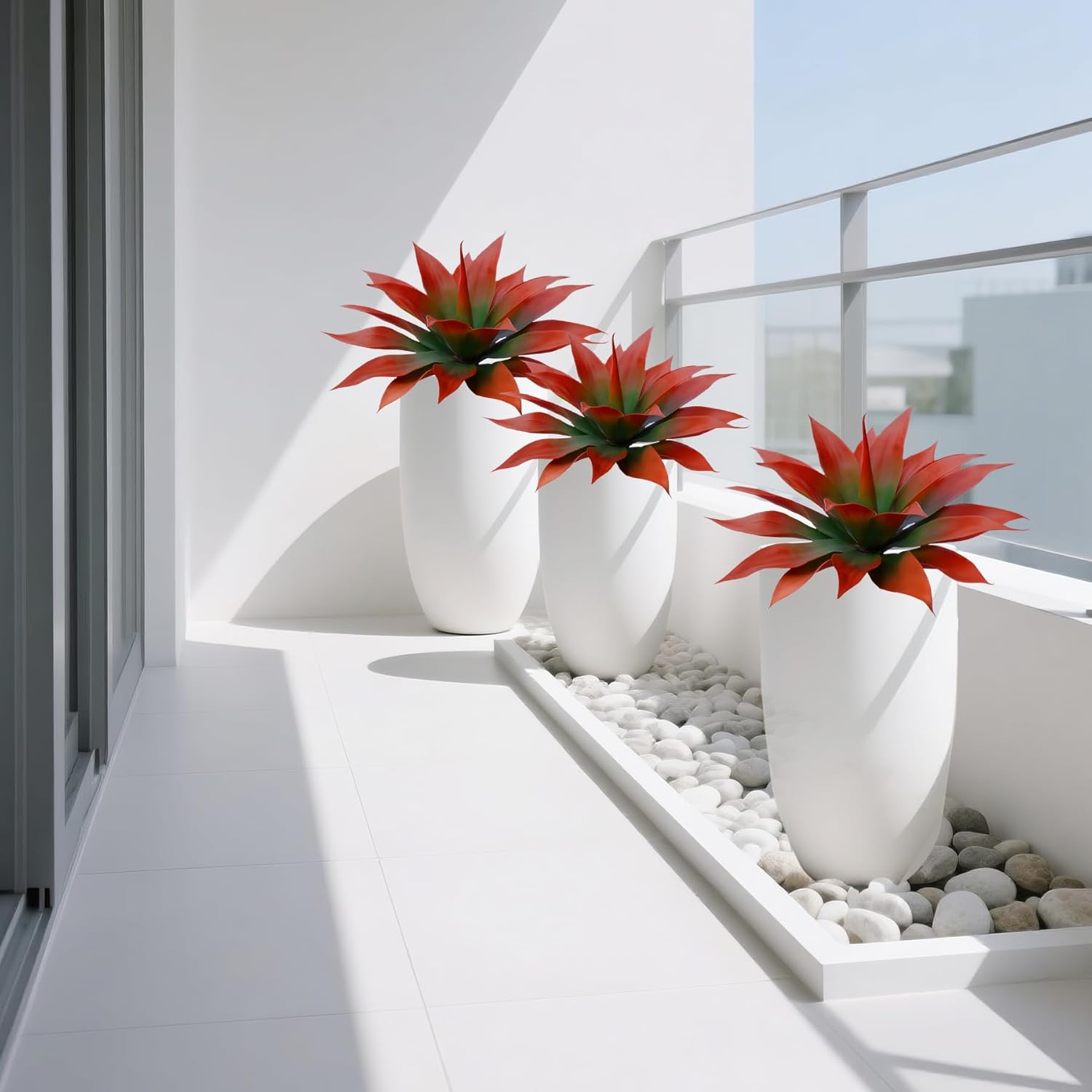 Artificial Agave Plant 18In 2Pack for Home and Outdoor Decoration