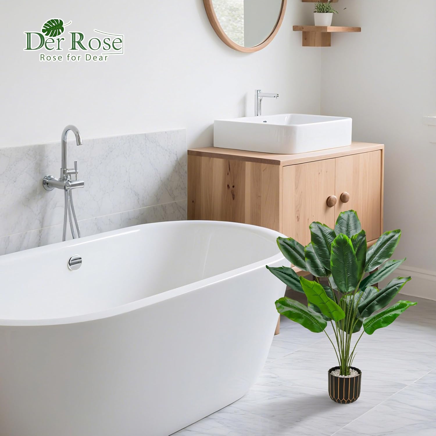 Der Rose 2 Pack 28 Inch Artificial Plants Set