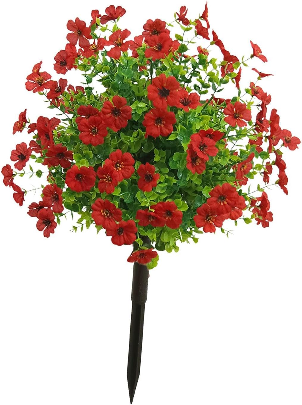 Artificial Flower Garden Stake Faux Greenery 24 with Ground Spikes