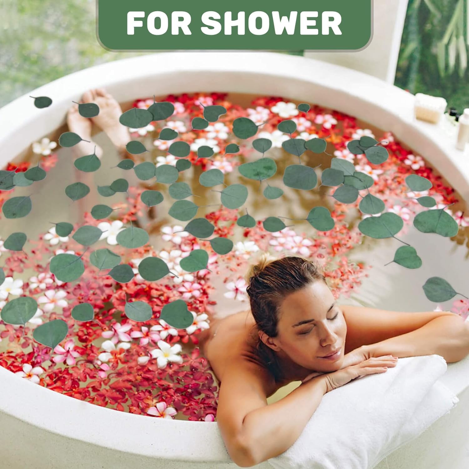 300PCS Real Eucalyptus Leaves for Shower Decor