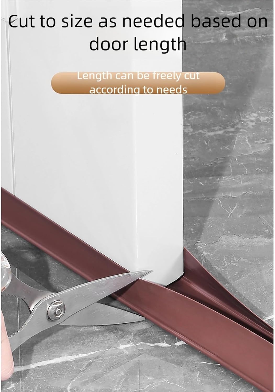PVC Weather Stripping Door Seal Windproof Soundproof 38 in White