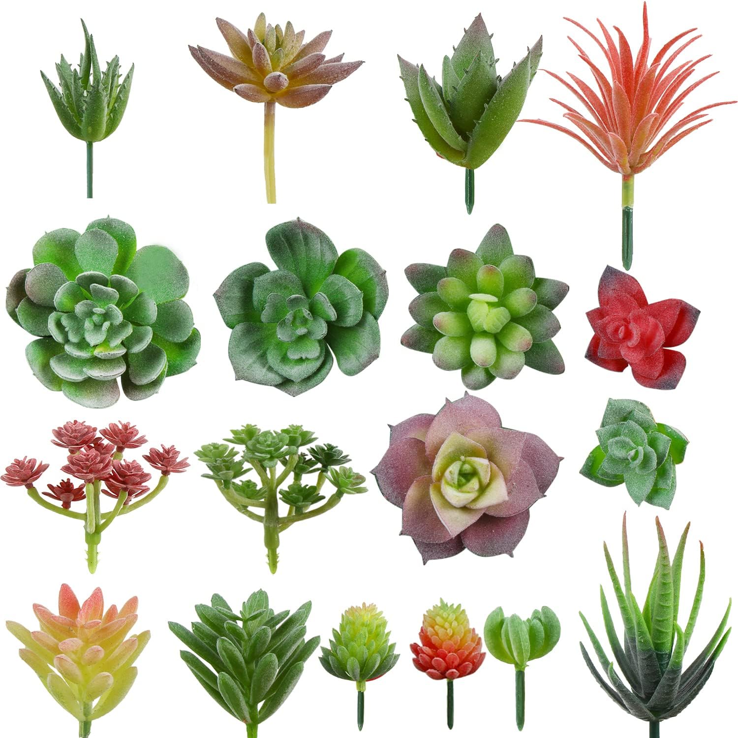 CCINEE 18PCS Artificial Succulent Plants for Home Decor 1