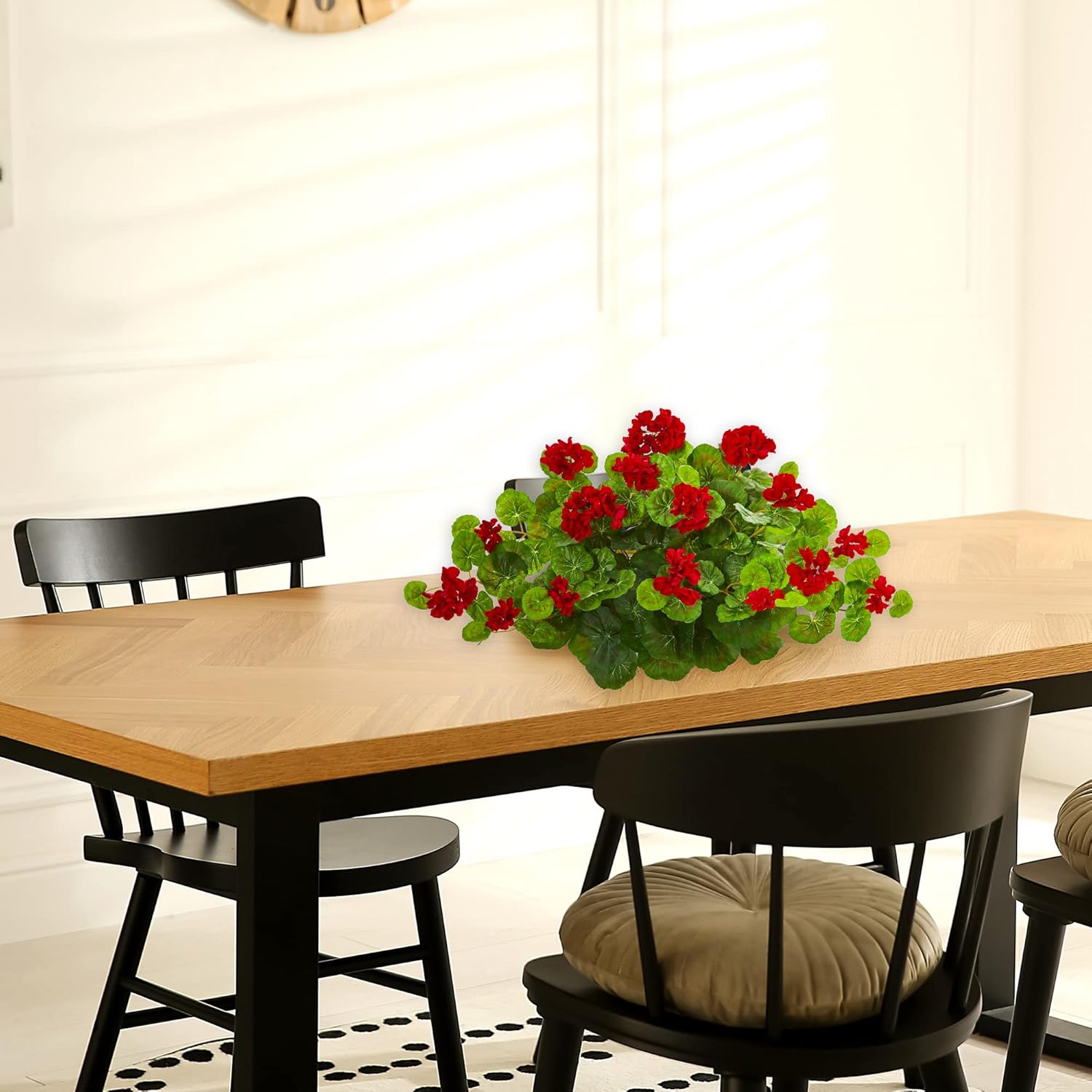 Nearly Natural 24in Geranium Artificial Ledge Plant