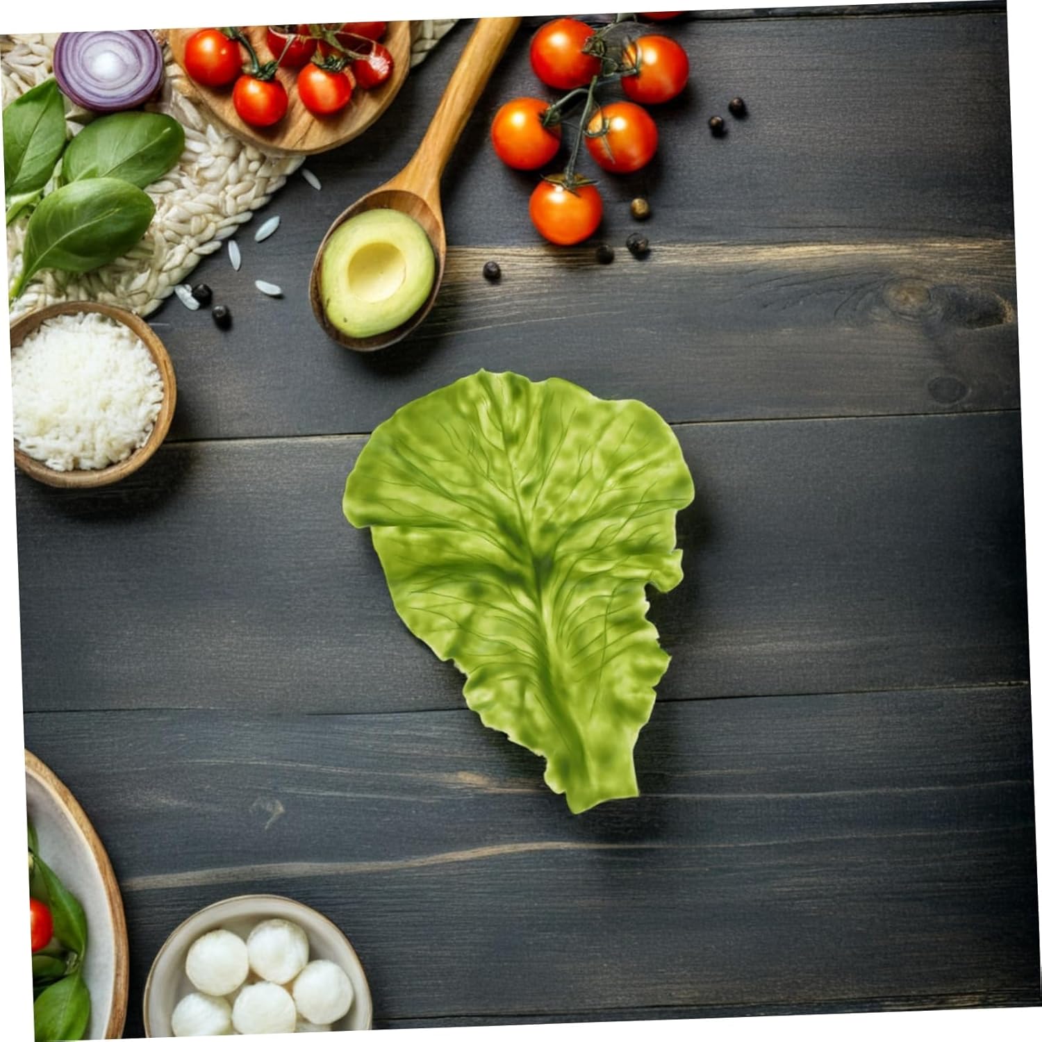 STOBAZA 6pcs Realistic Artificial Lettuce Leaves Decor