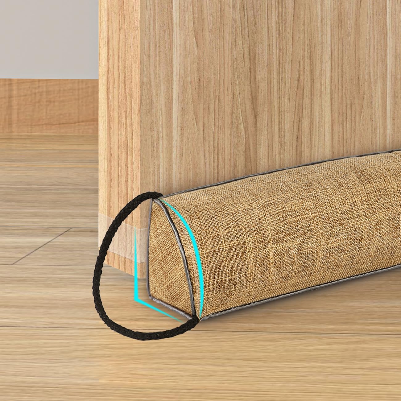 Lewondr Door Draft Stopper 36 Inch Triangle Design