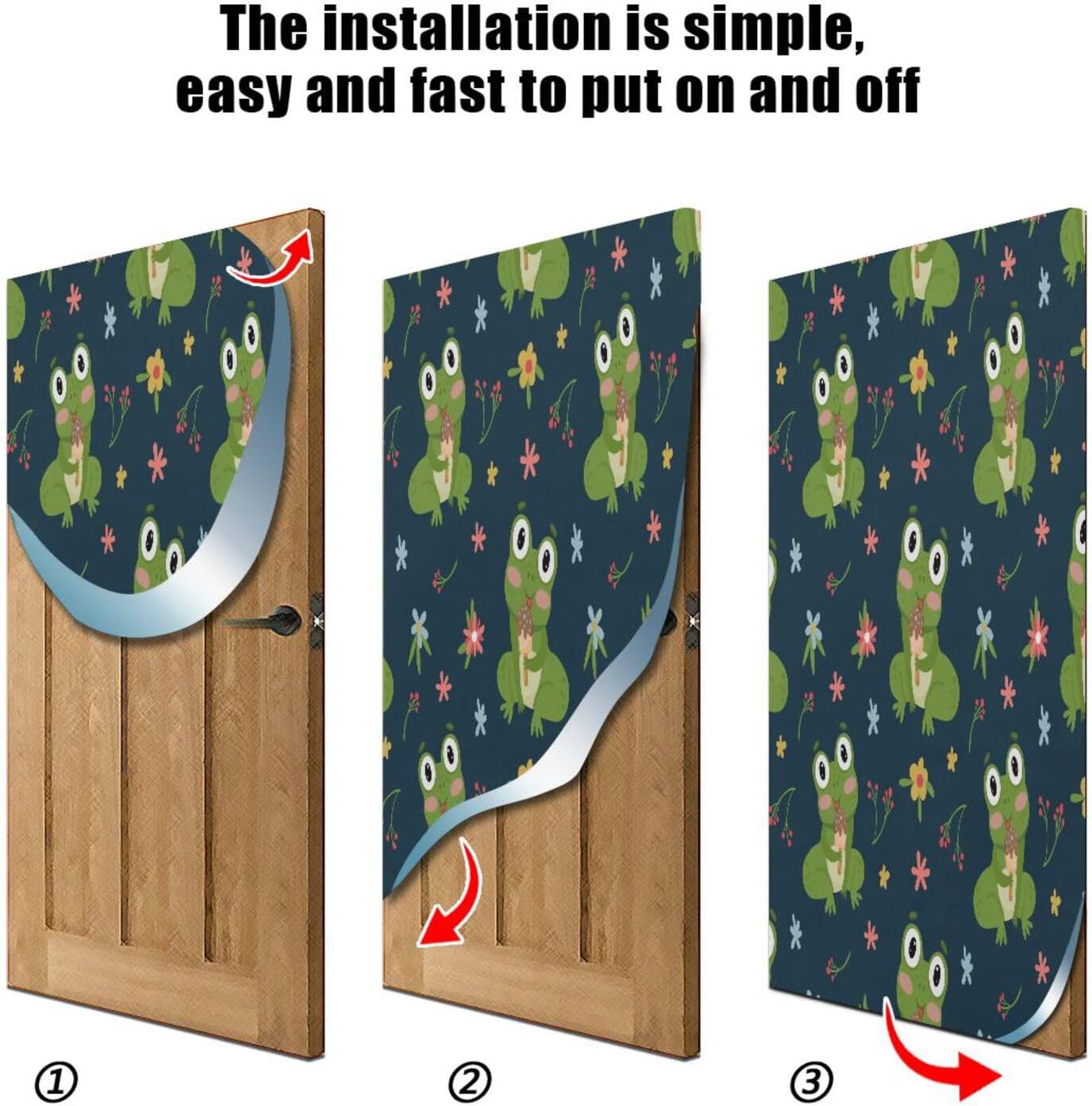 Susiyo Cute Frog Halloween Door Cover 32x79 In