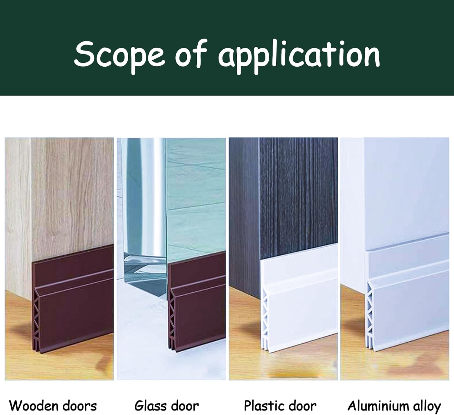 DAFUWENG Door Draft Stopper 4 Pack White