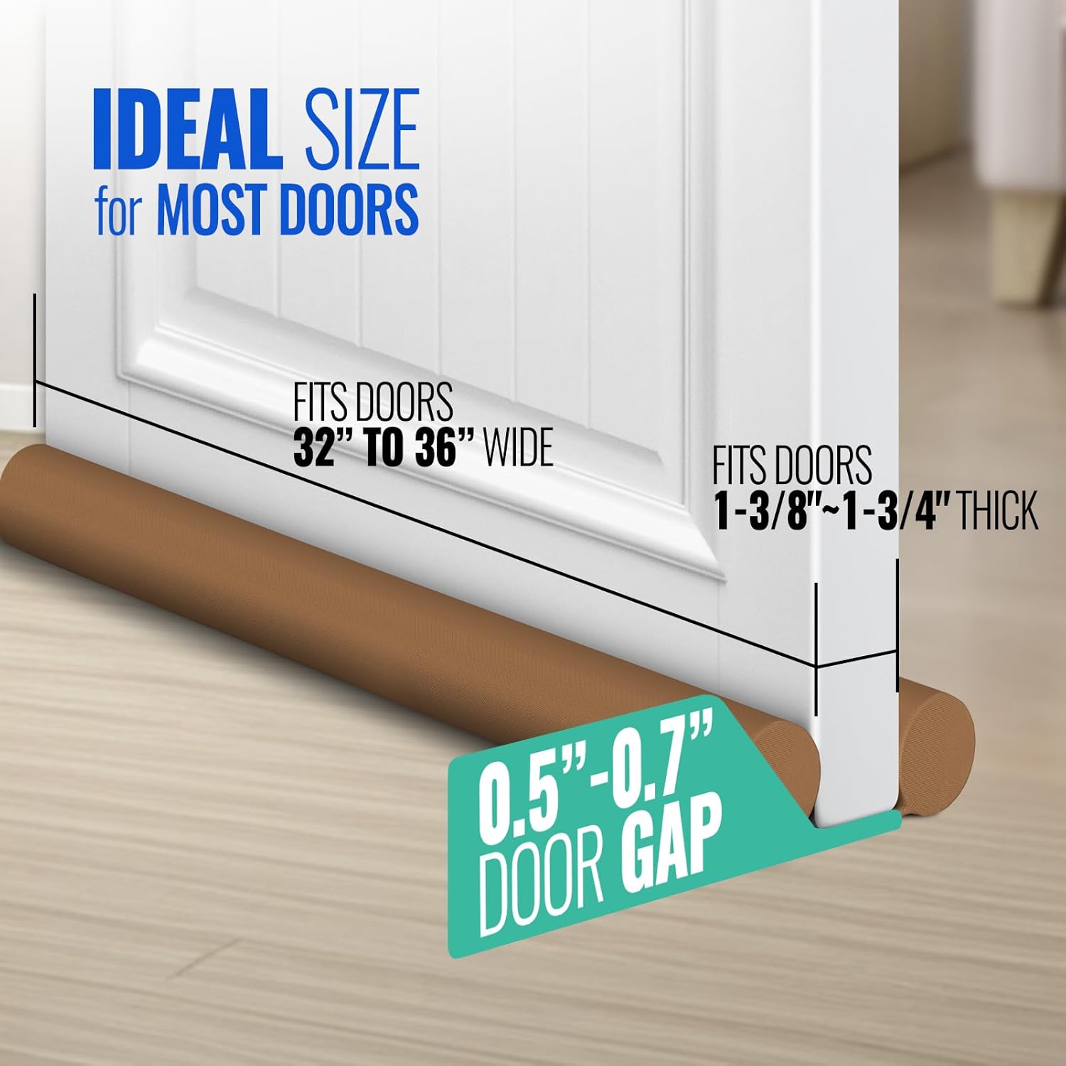 OSAMEDA Door Draft Stopper 36 Inch Red