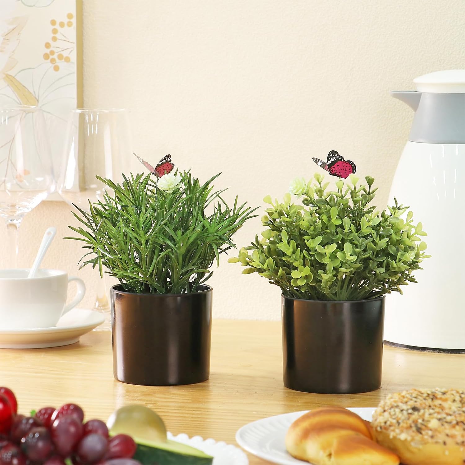 7 H Fake Plants Indoor 2 Pack Artificial Topiary Plants for Desk Office Tabletop Decoration