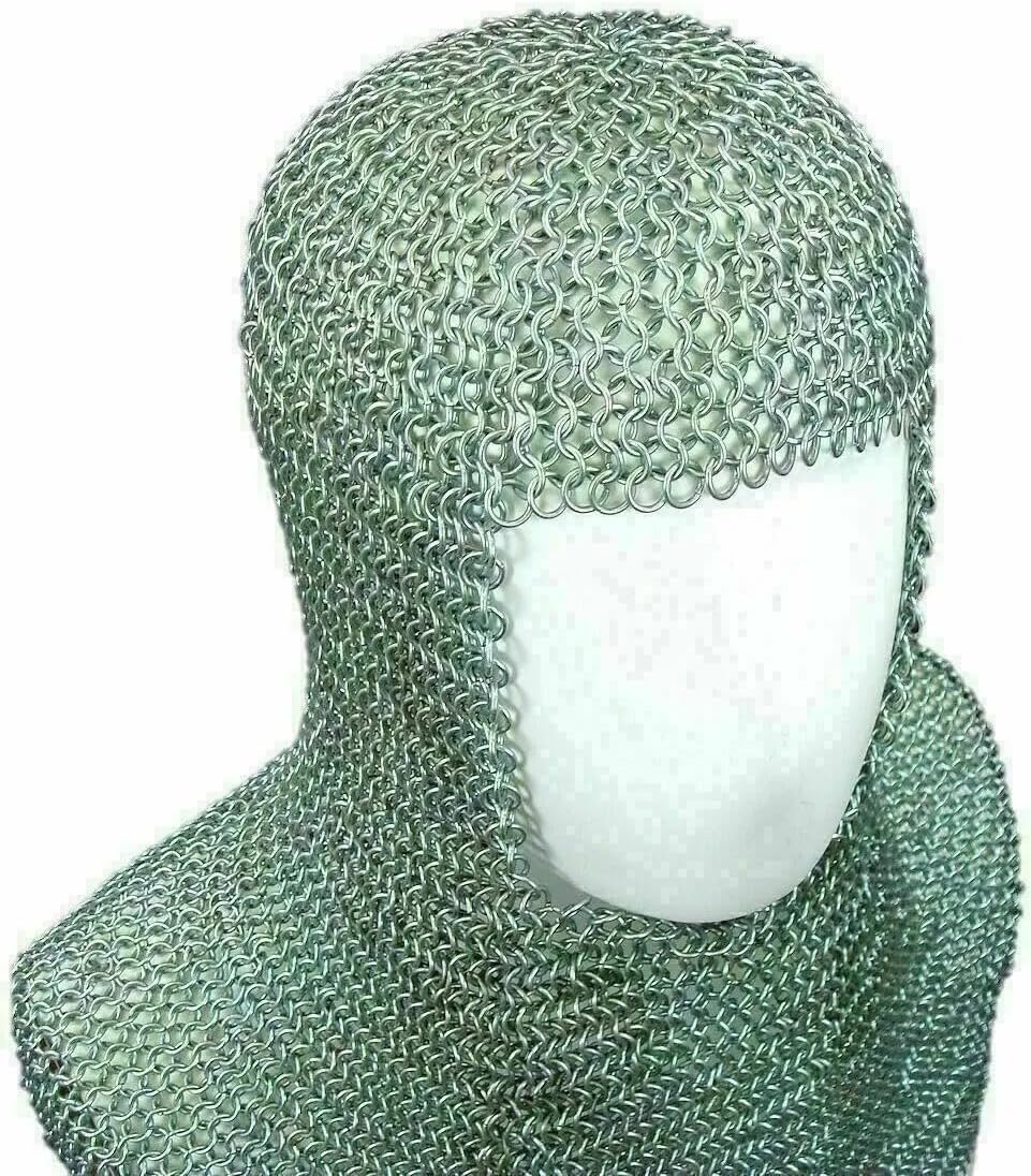 Medieval Chainmail Coif Light Weight Christmas Gift