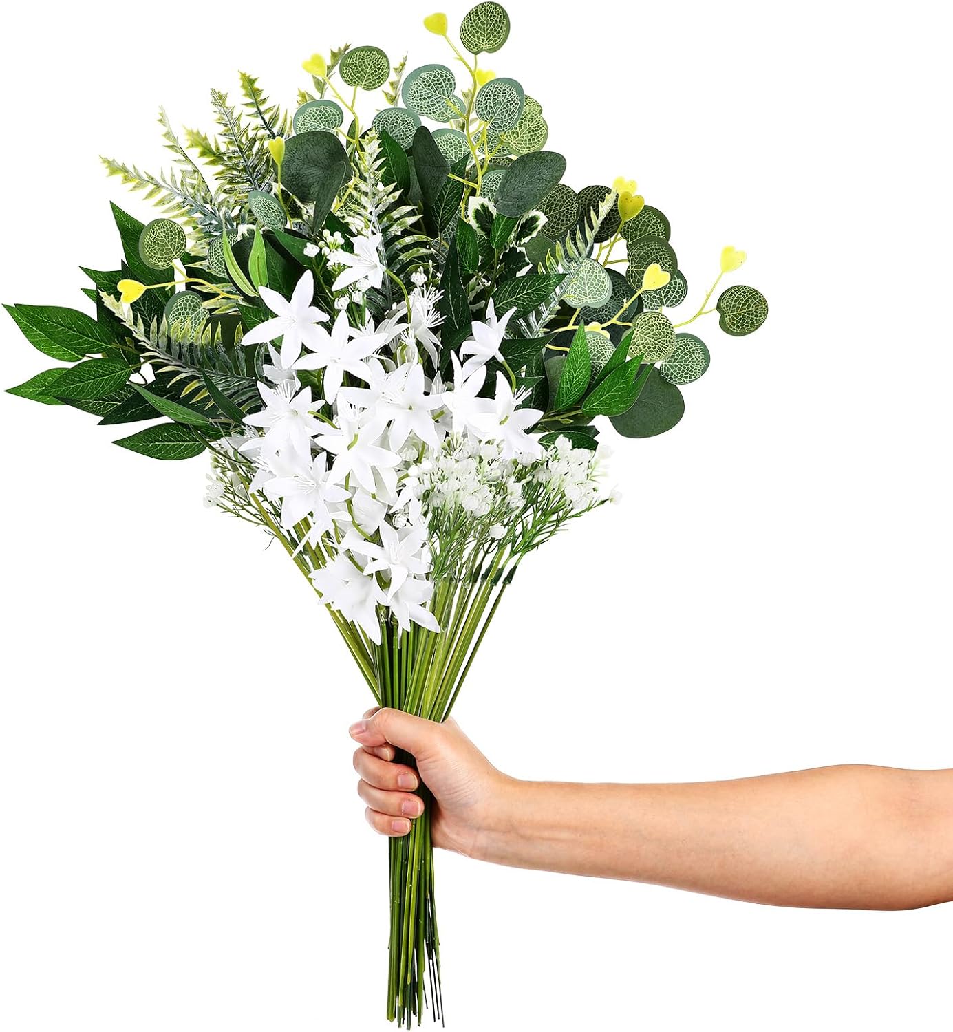 Kichvoe Artificial Greenery Stems Box Set 60pcs 6 Types