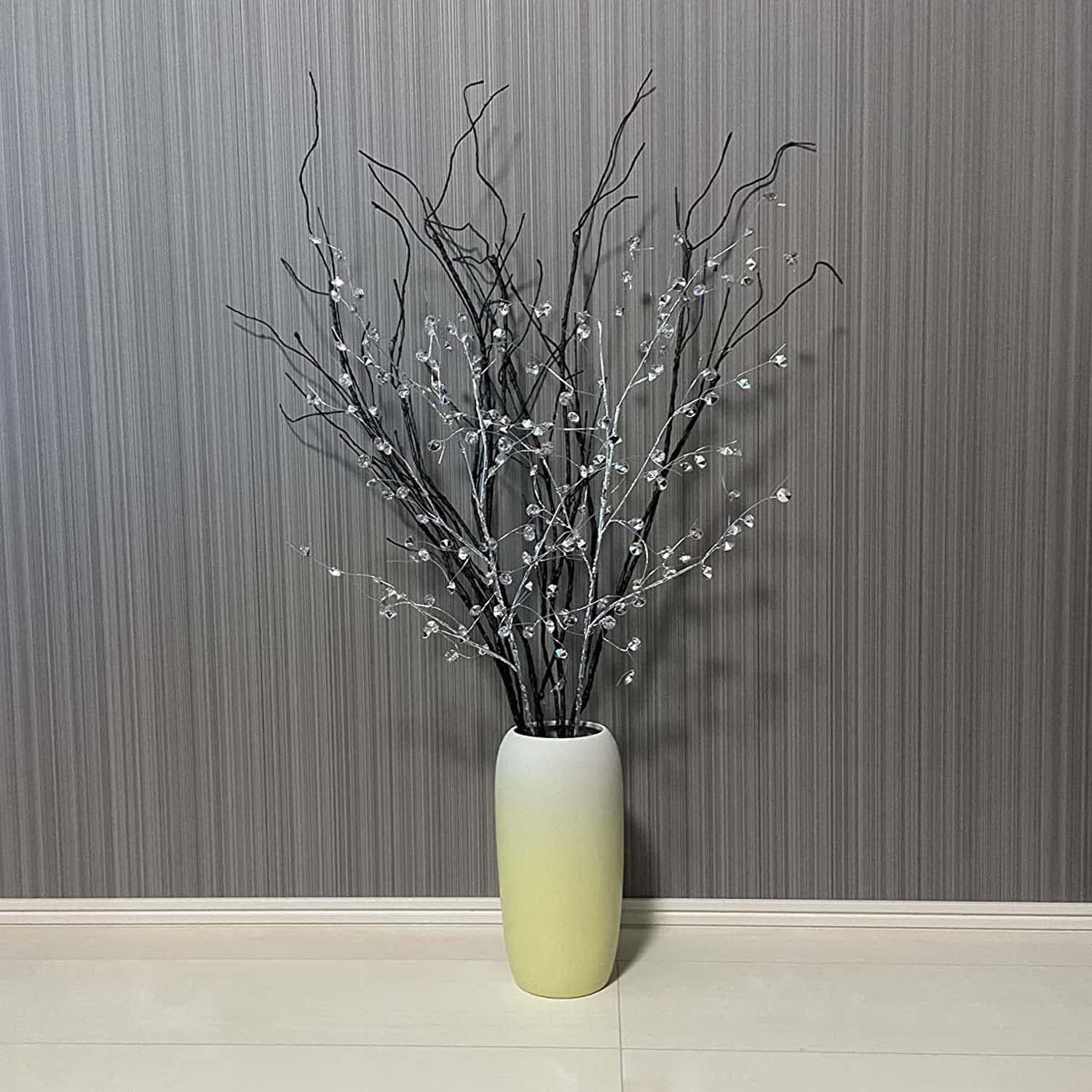 Pursuestar 6Pcs 75cm Artificial Willow Branches with Bendable Wires for DIY Crafting