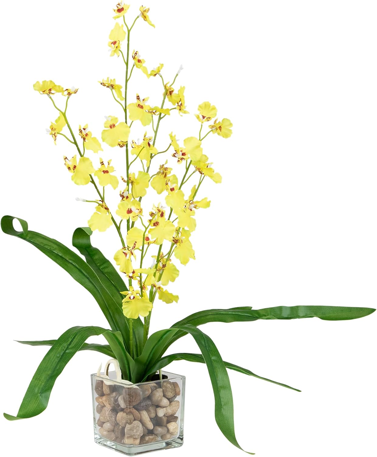 Northlight 235 Inch Yellow Artificial Oncidium Orchid