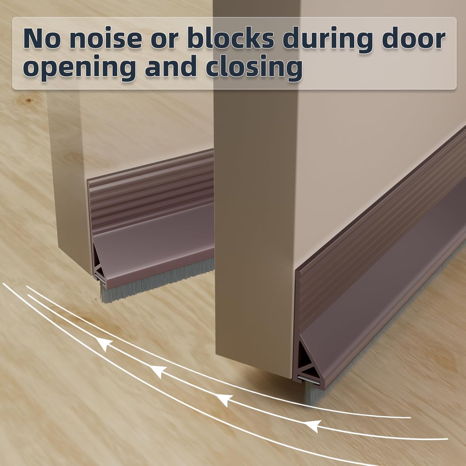 39 Inch Door Sweep with Brush and Silicone Seal