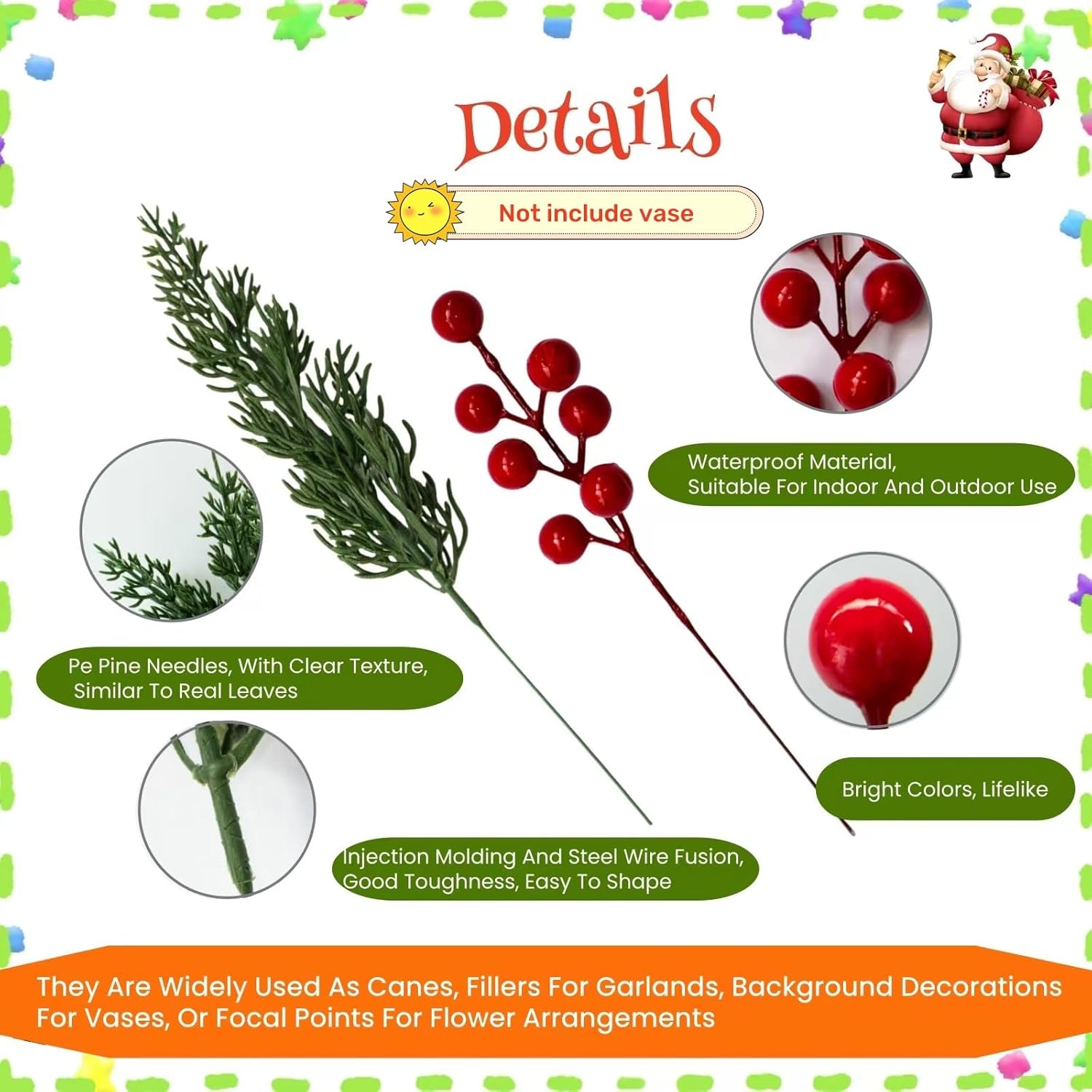 Norfolk Pine Picks Artificial Greenery for Christmas Decor