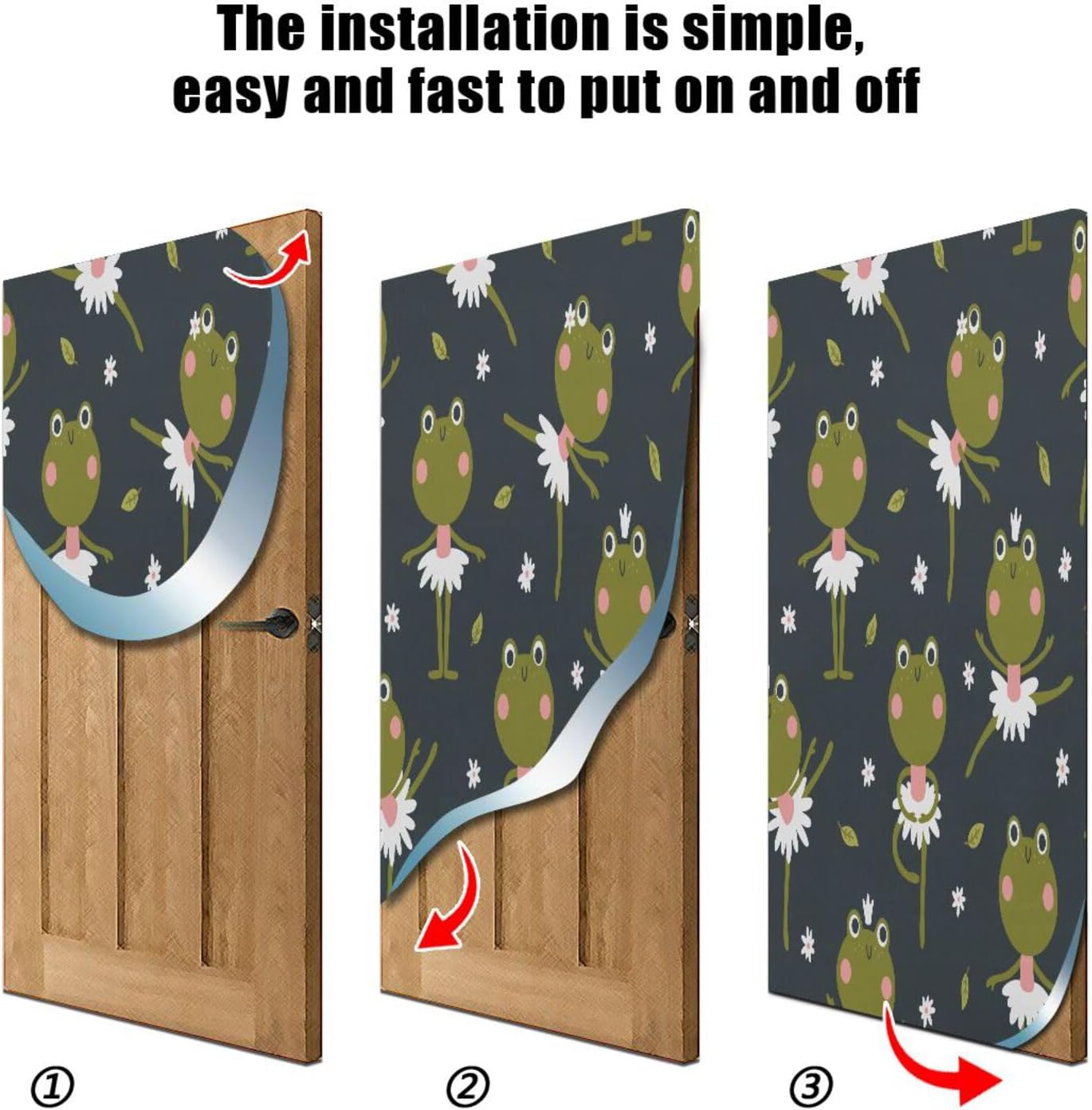 Ballerina Frogs Green Halloween Door Cover