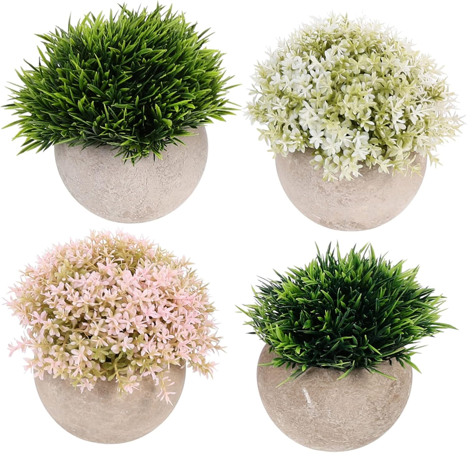 4PCS Artificial Bonsai Plants Set for Home Office Decor