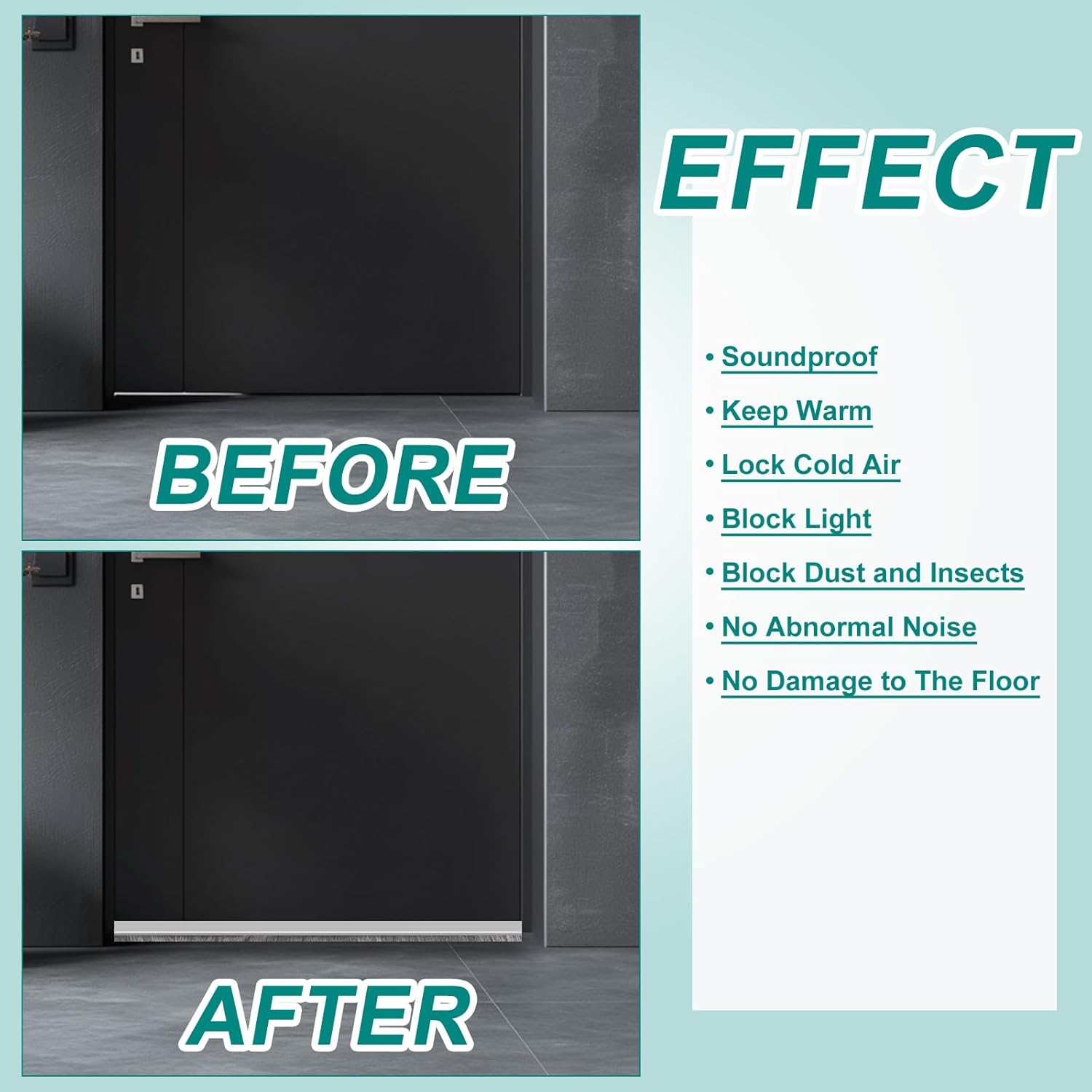 Uxcell Door Sweep 12 x 40 White 1 Pcs
