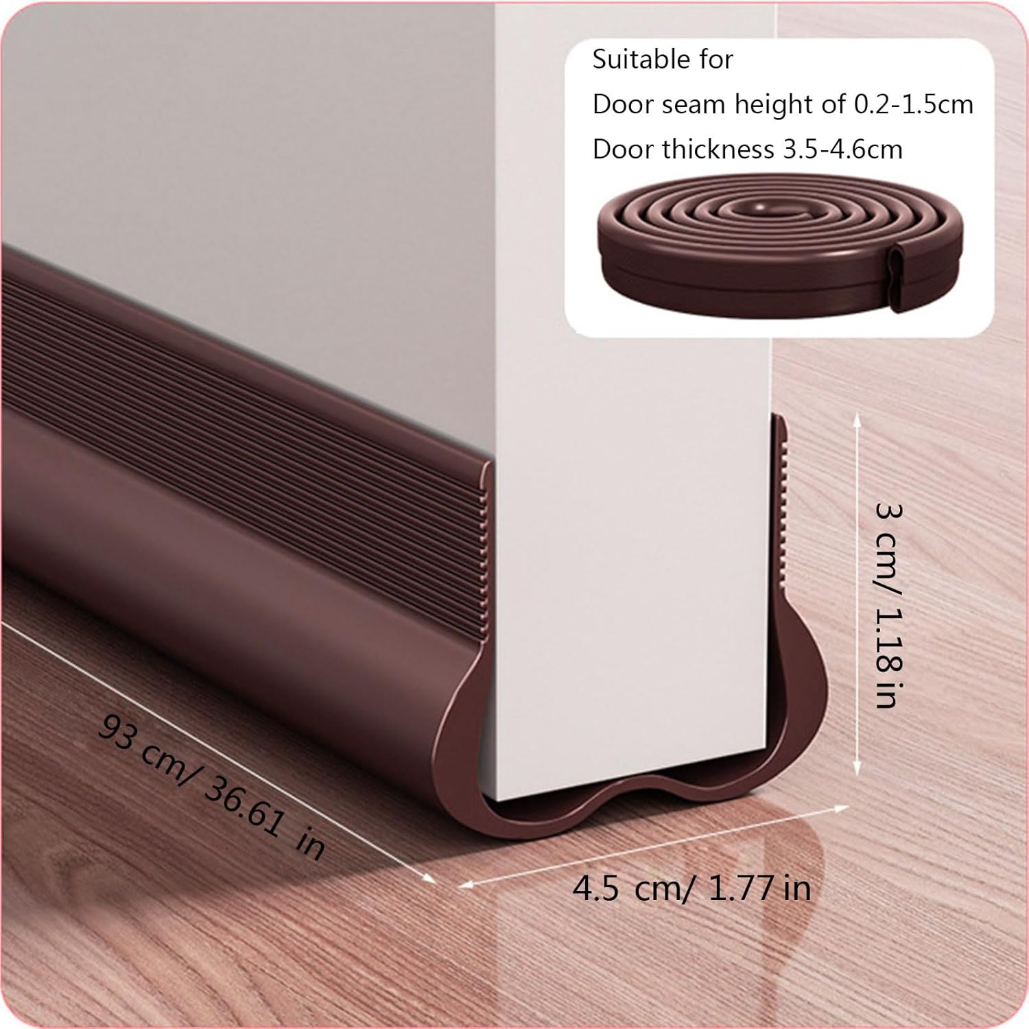Soundproof Door Seal PVC Draft Stopper for Noise Reduction