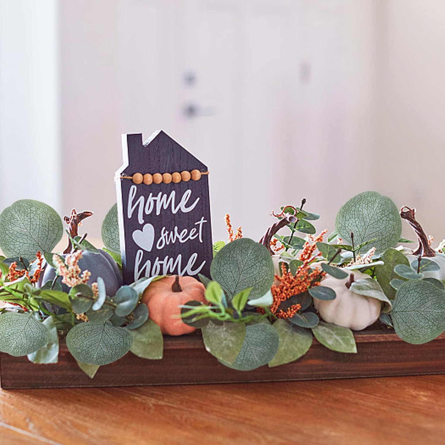 Meiliy 300pcs Eucalyptus Leaves Artificial Greenery for DIY Wreaths and Decorations