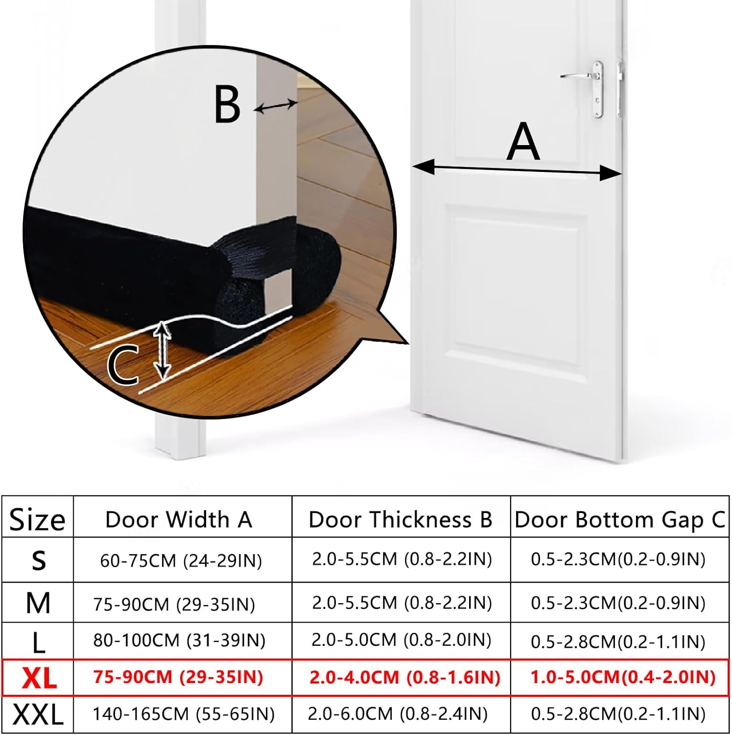 BKSAI Door Draft Stopper for Bottom of Door