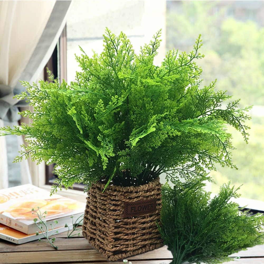 CATTREE Artificial Ferns Shrubs Bushes 4 Pack