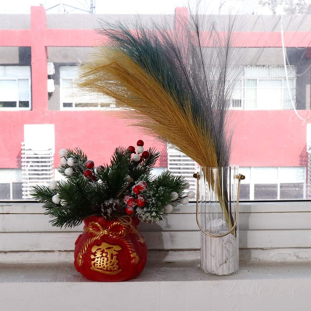 Generic Artificial Grass Dried Reed Flower Bunch Ivory 44cm Home Decor