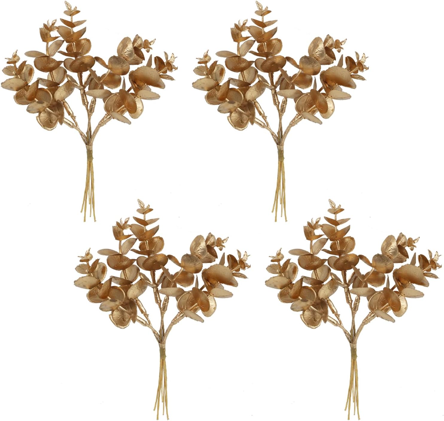 24 Pcs Gold Artificial Eucalyptus Garland for Home Decor