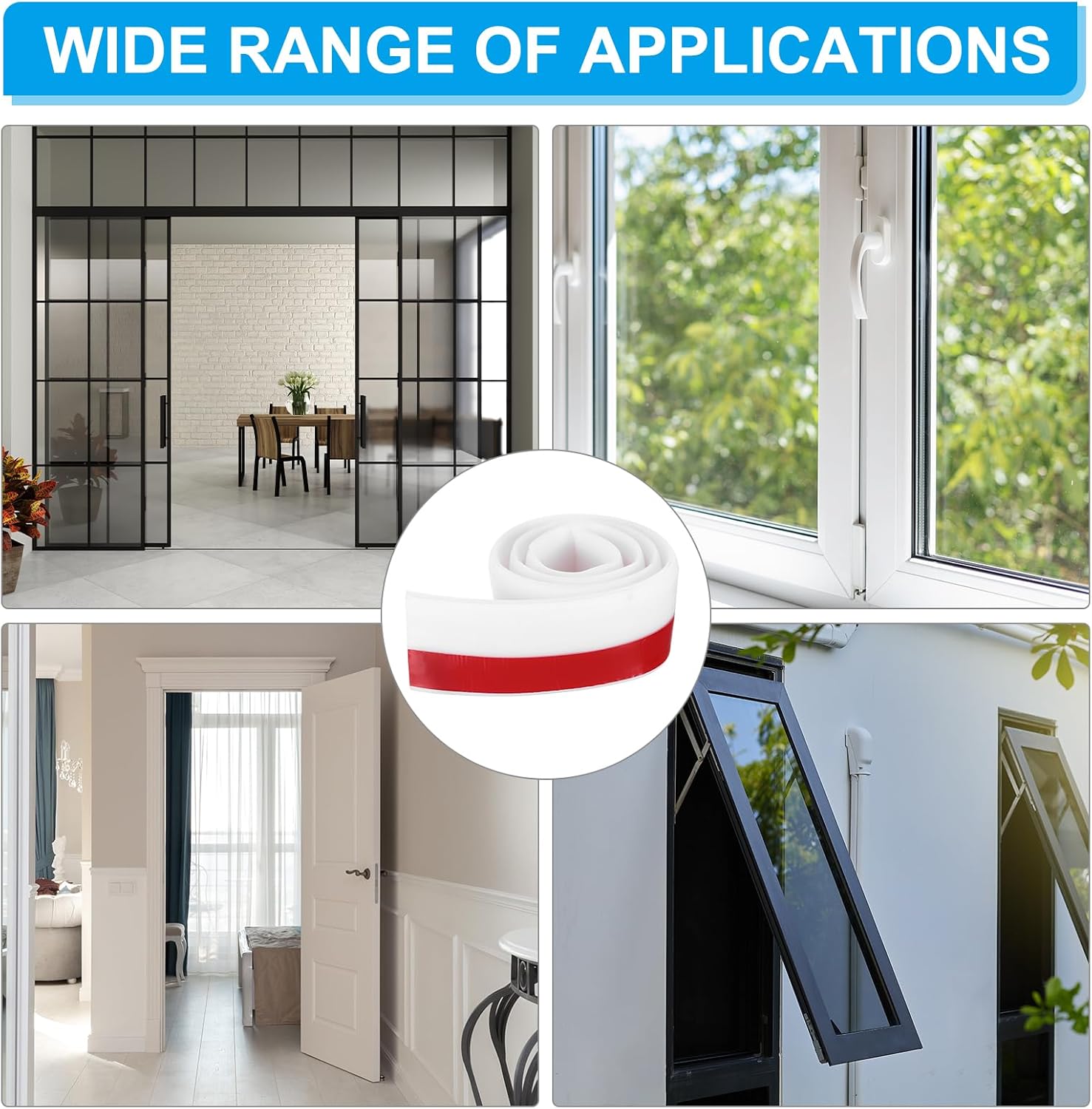 PATIKIL Door Draft Stopper 2 Pack 27FT Silicone Weather Seal