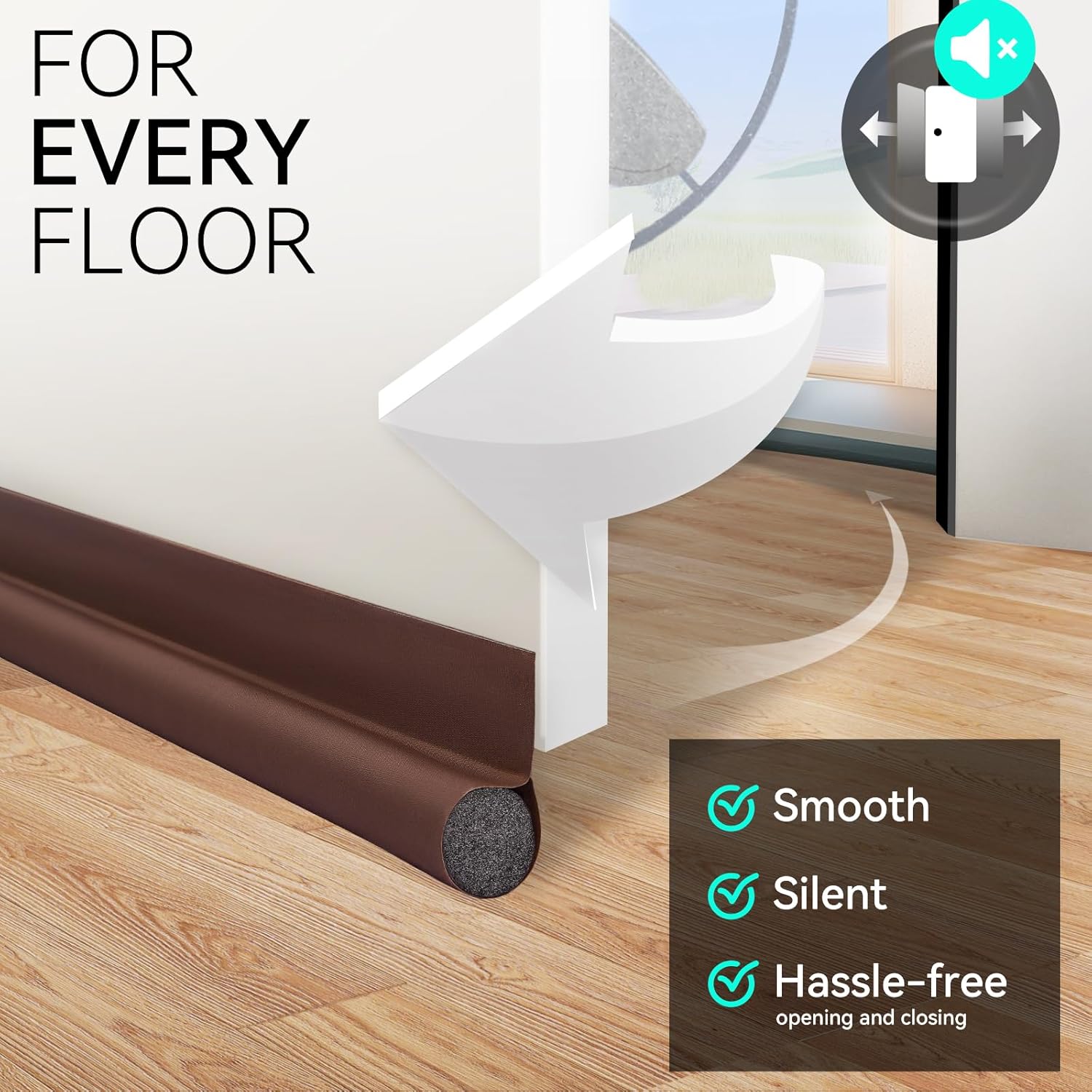 MAXTID 36 Inch Door Draft Stopper Brown