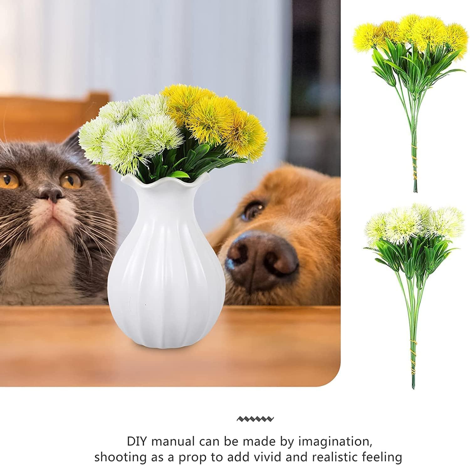 Artificial Flowers Set 10pcs for Home Decor and Table Arrangements