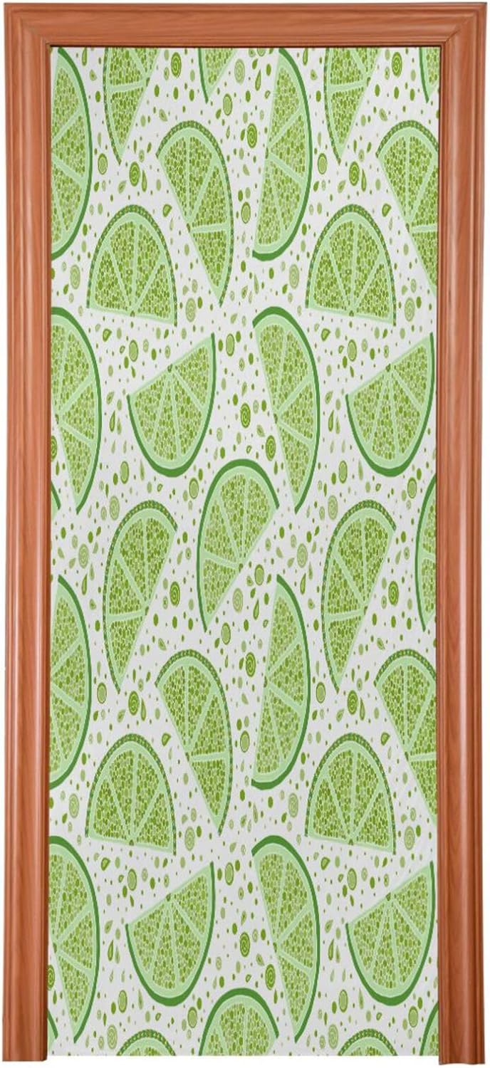 Susiyo Green Limes Halloween Door Cover Stretch Fabric Decor