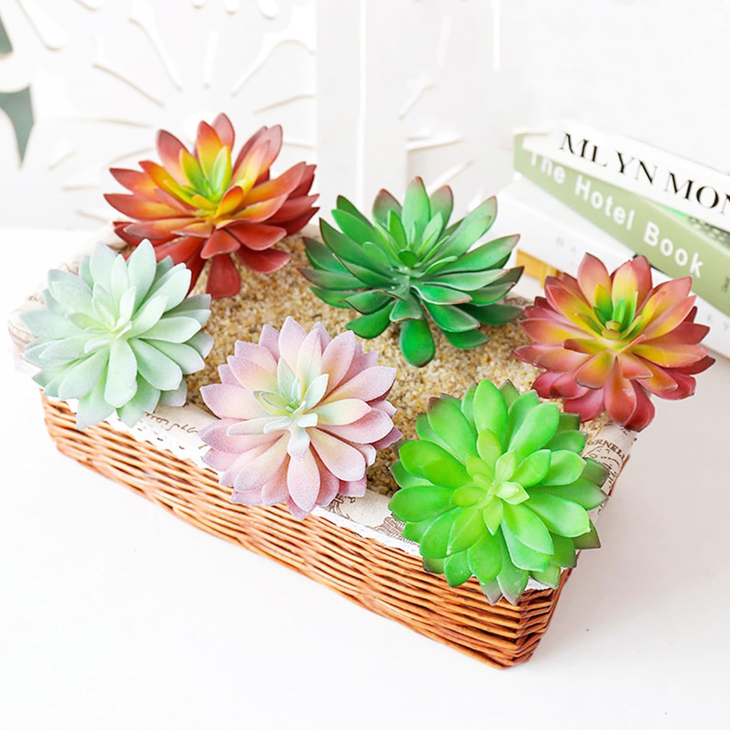 Woohome 8 Piece Fake Succulent Set for Decor
