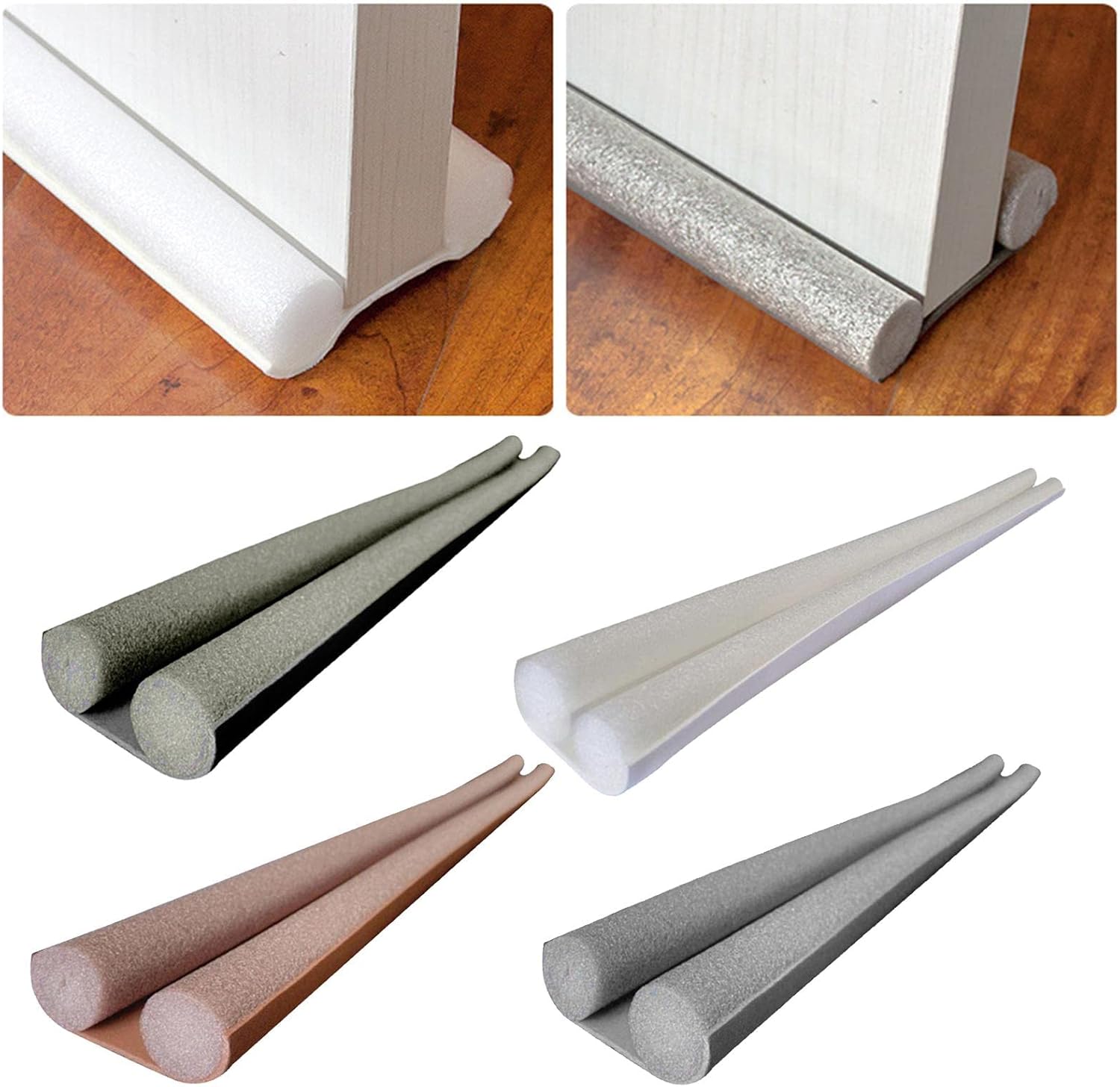HUFFA Under Door Draft Stopper Insulation Protector White