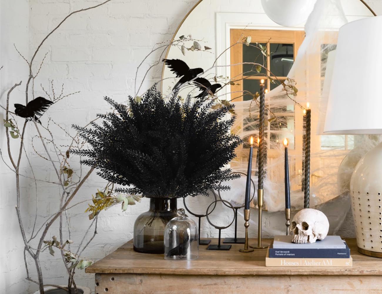 RECUTMS 12 Pcs Artificial Lavender Bouquets UV Resistant Fake Flowers for Home Decor