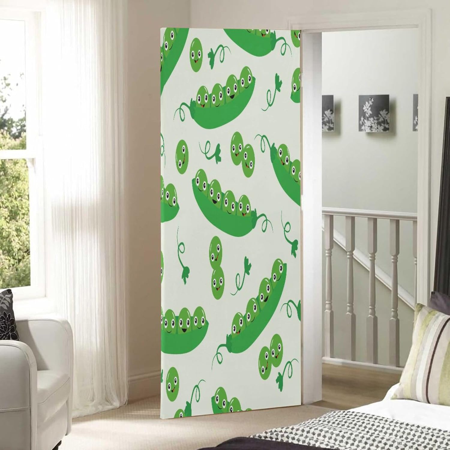 Susiyo Kawaii Peas Green Halloween Door Cover
